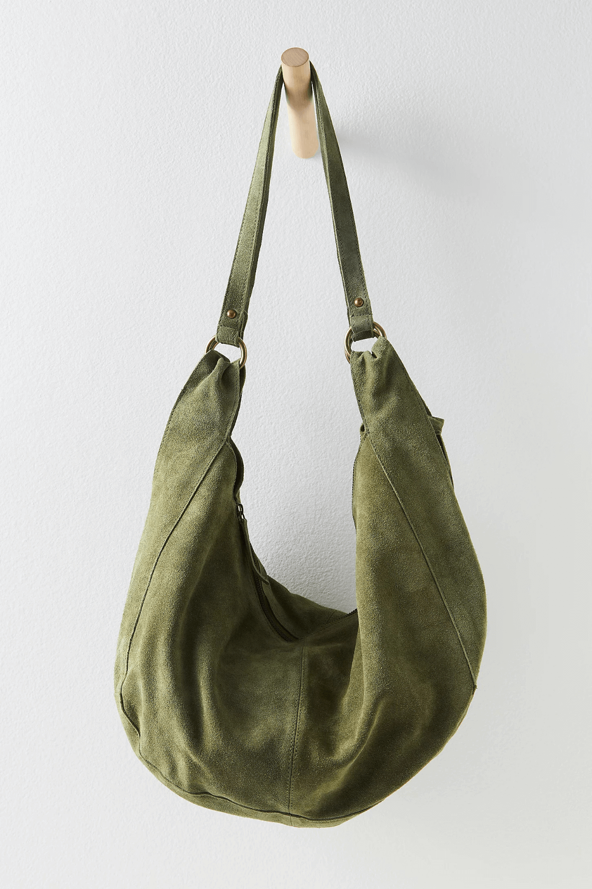 Free People Westbound Suede Tote Bag in Khaki outlet green