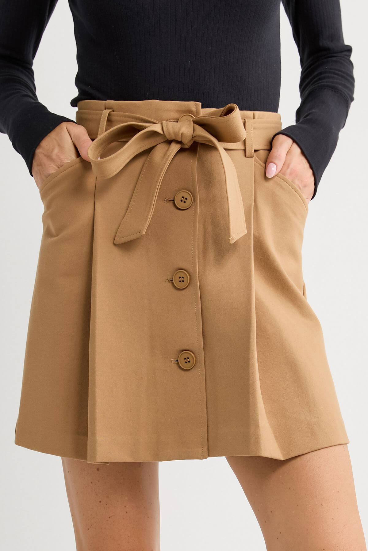 Button on sale tie skirt