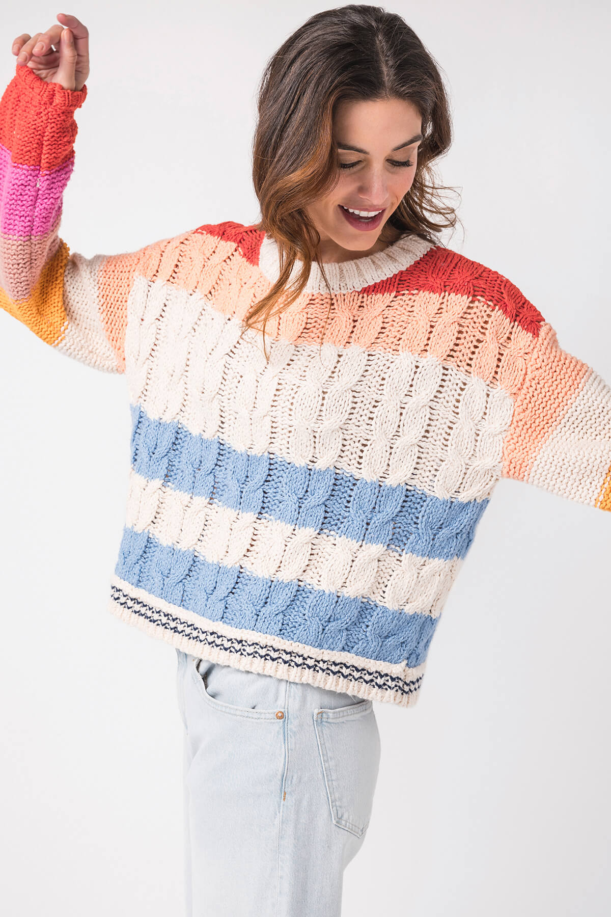 By Together Multi Striped Sweater