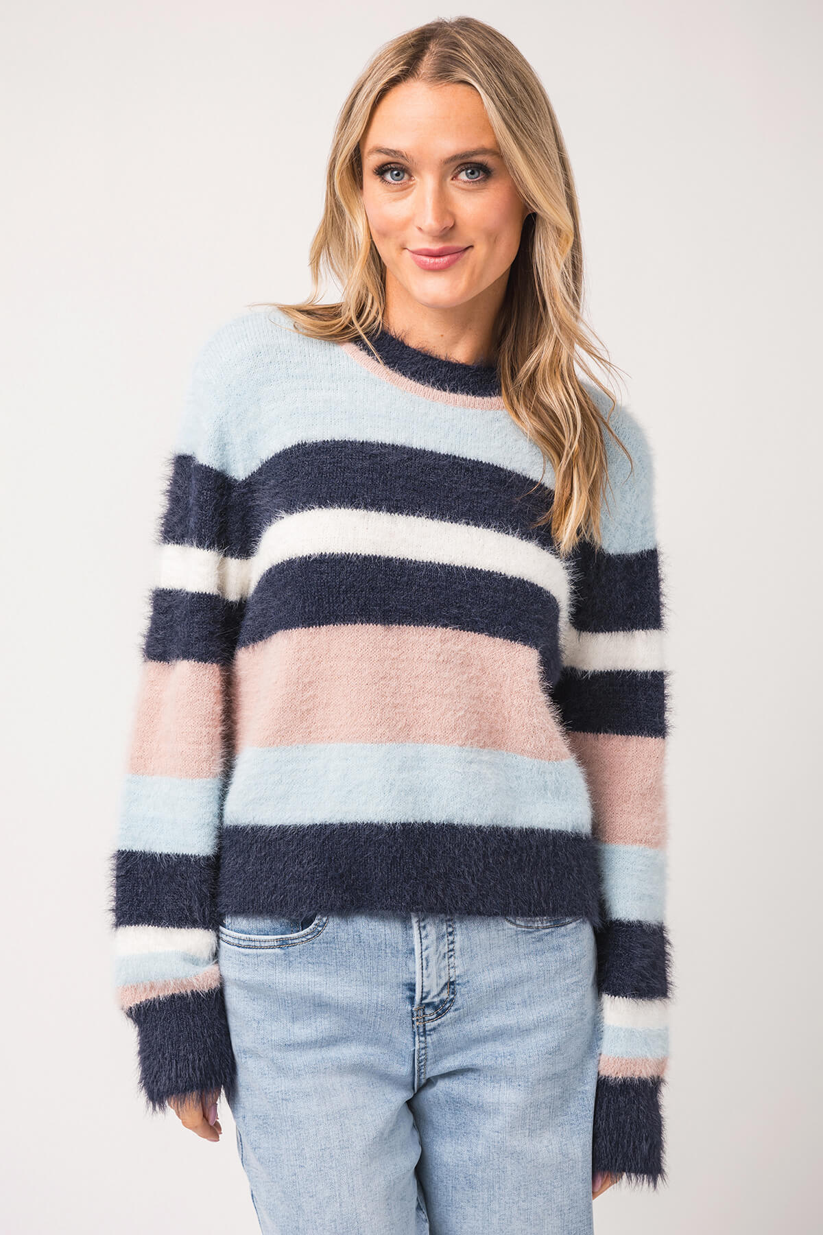 Raisonnel Soft Brushed Striped Sweater