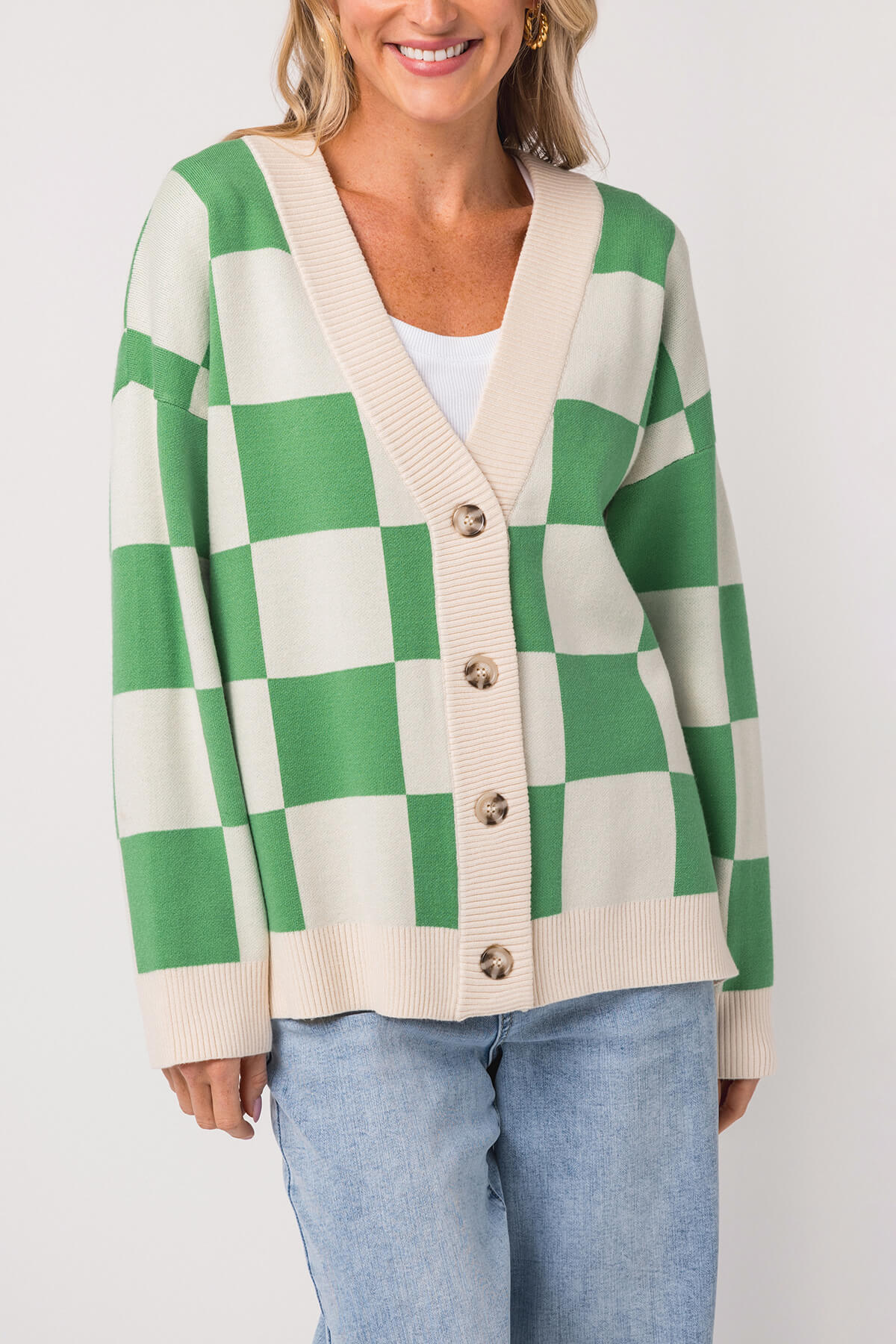 By Together Check Me Out Cardigan