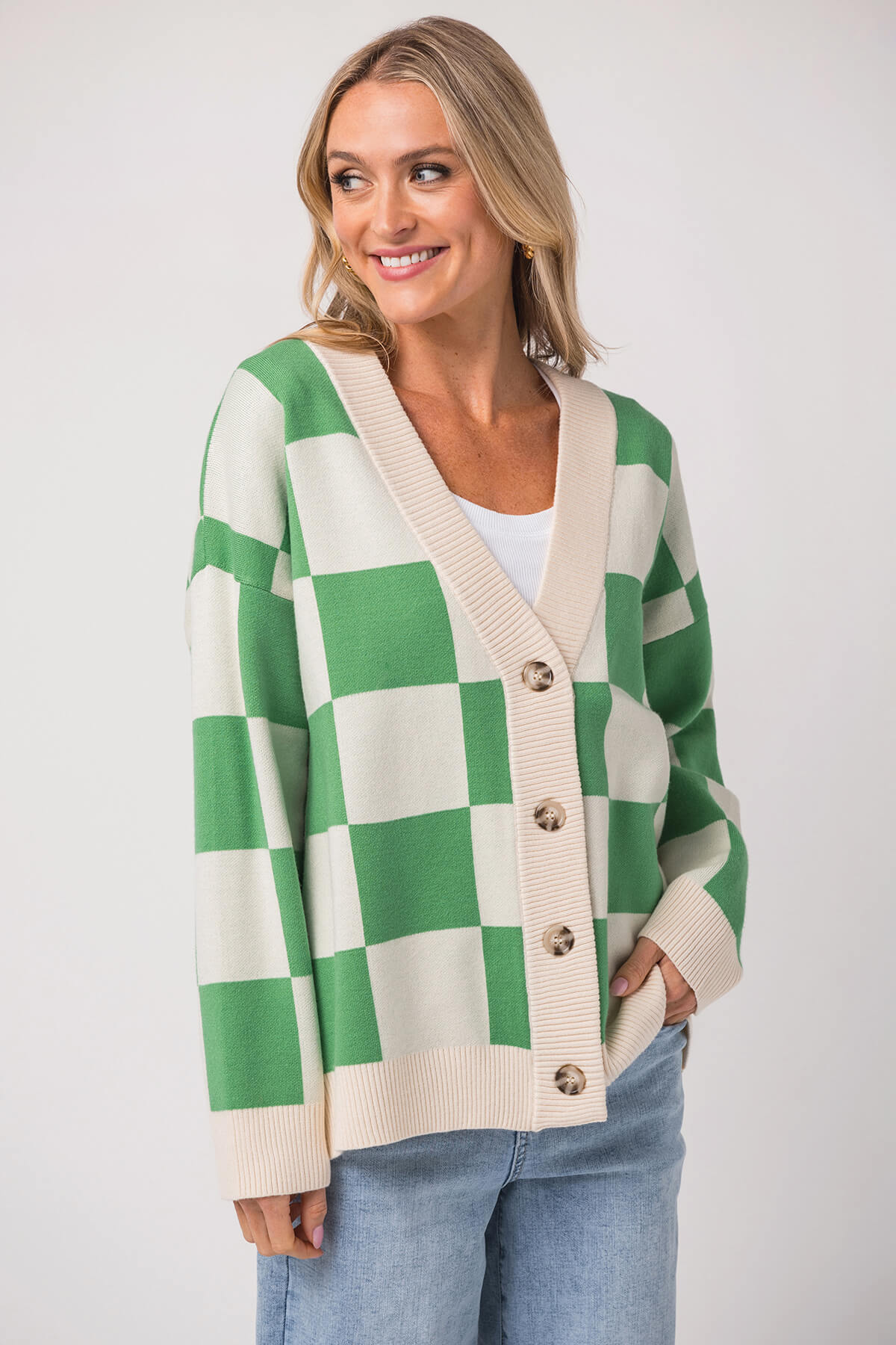 By Together Check Me Out Cardigan