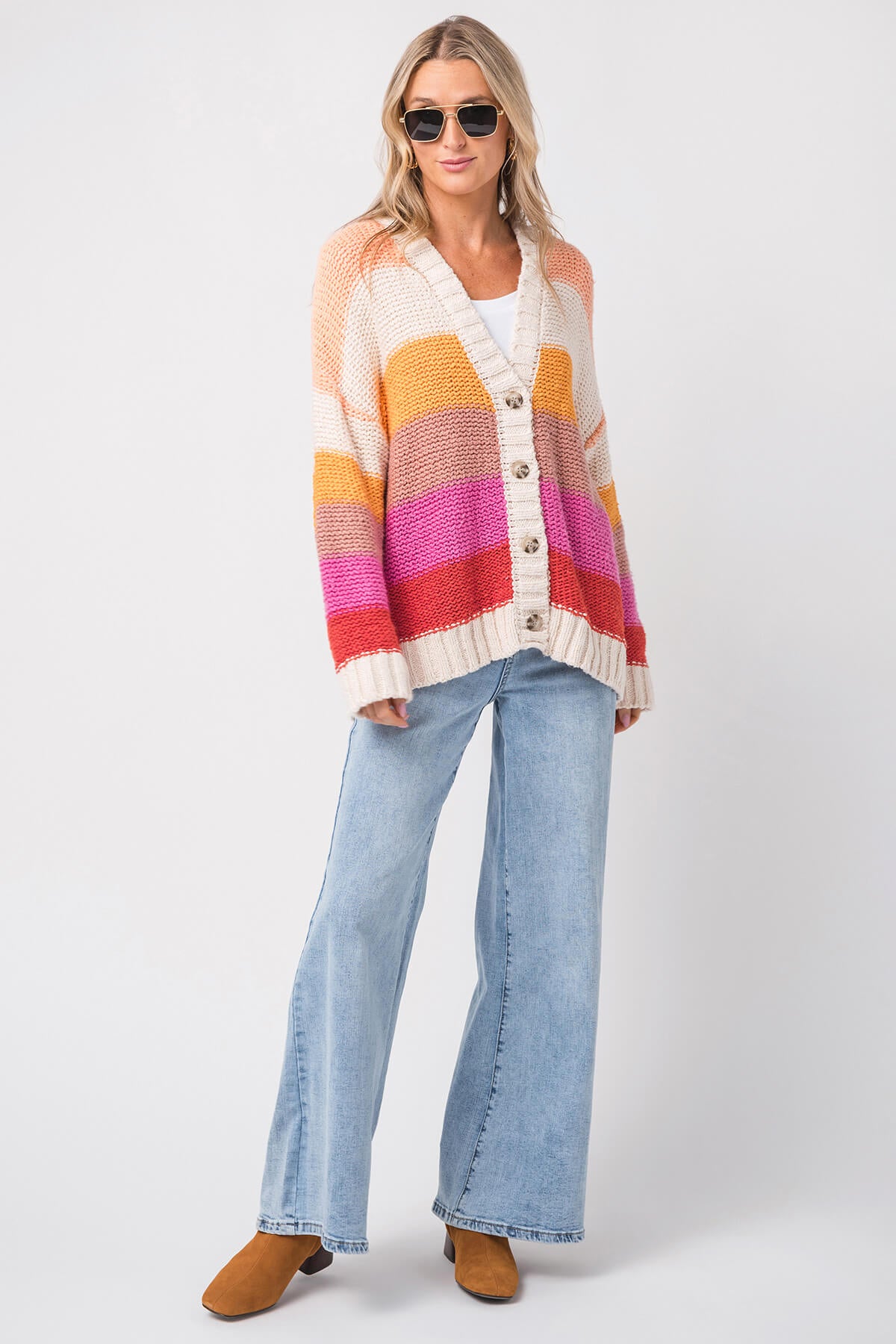 By Together Multi Striped Cardigan