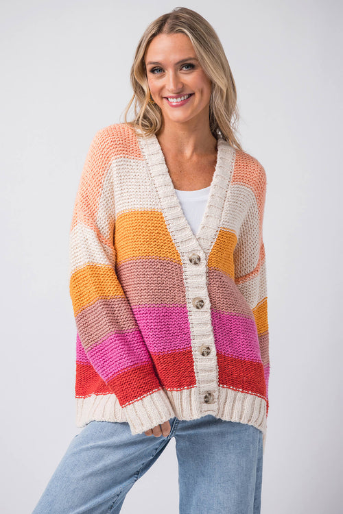 By Together Multi Striped Cardigan