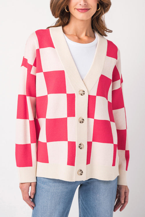 By Together Check Me Out Cardigan