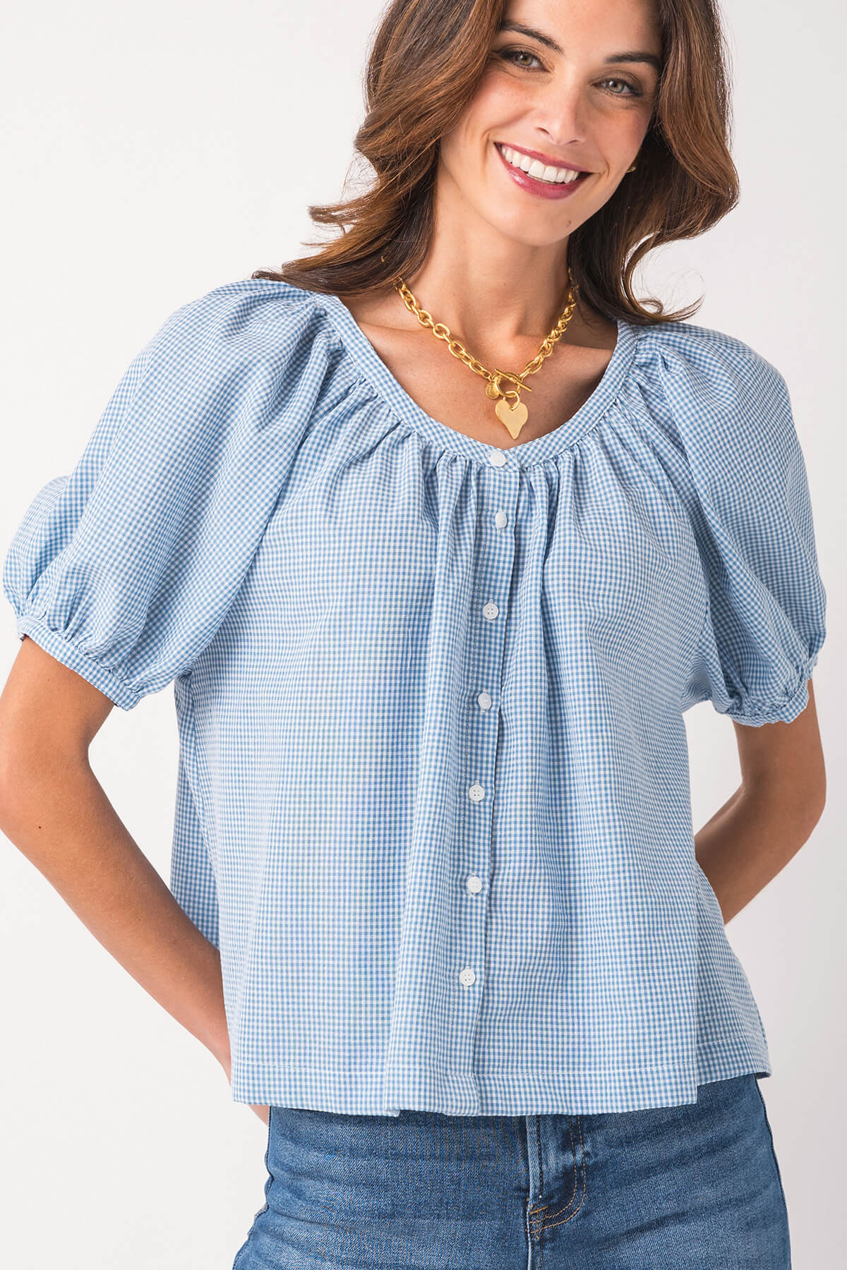 Wishlist Gingham Blouse