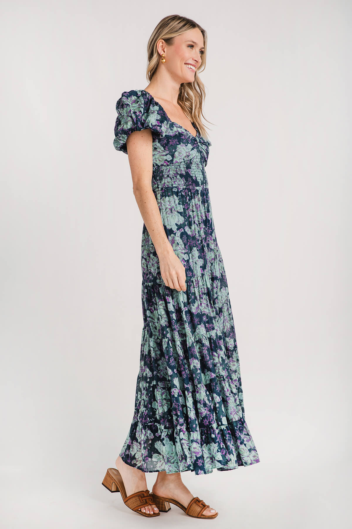 Free people mixed floral hotsell maxi dress