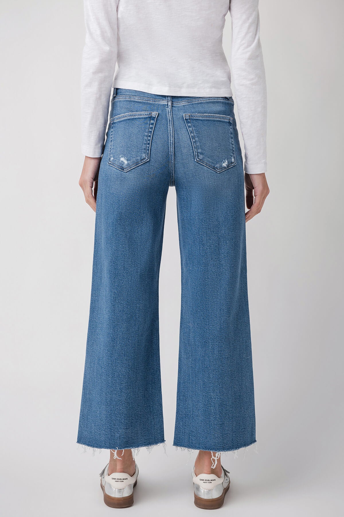 Risen Reese Diagonal Pocket Ankle Flare Jeans