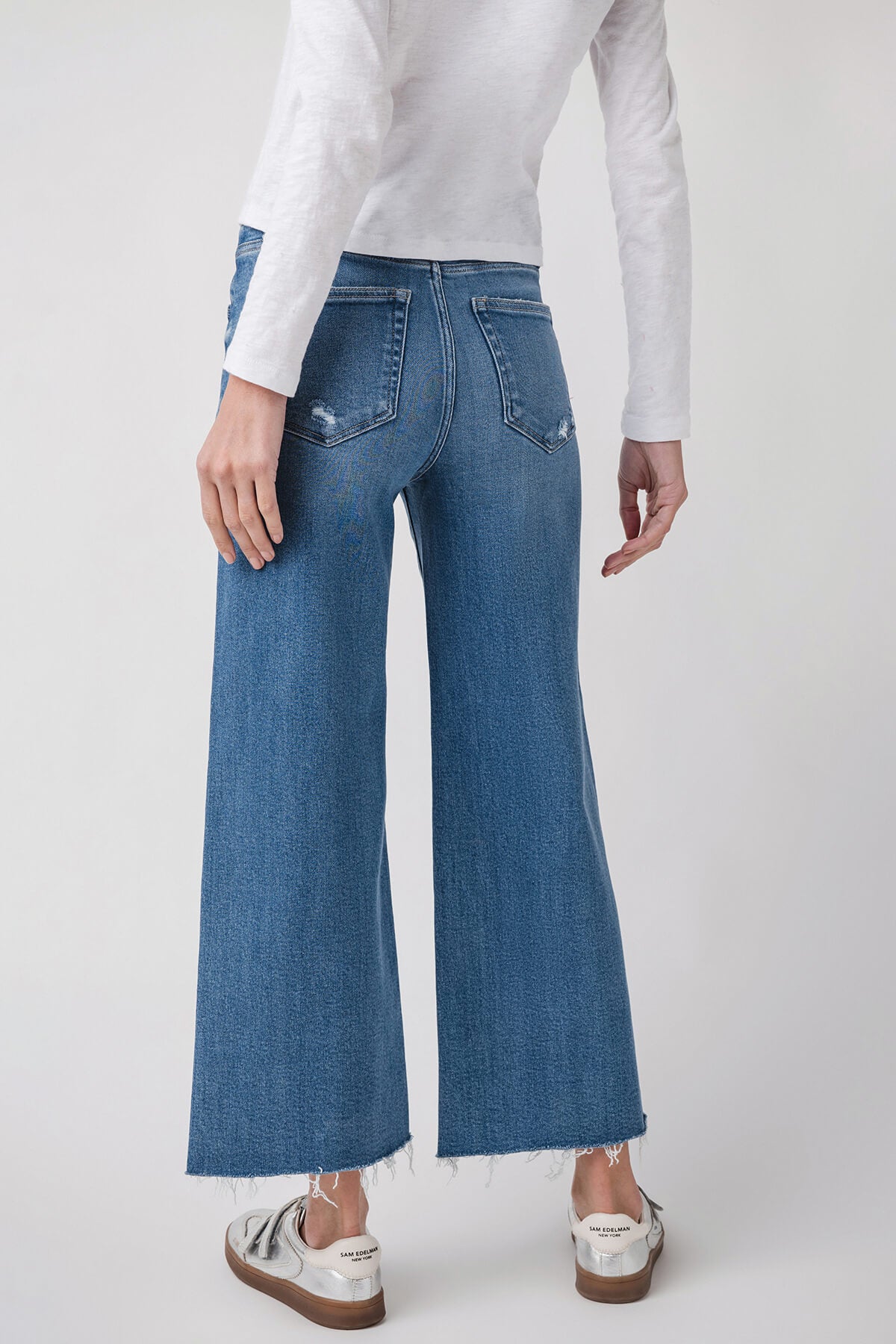 Risen Reese Diagonal Pocket Ankle Flare Jeans