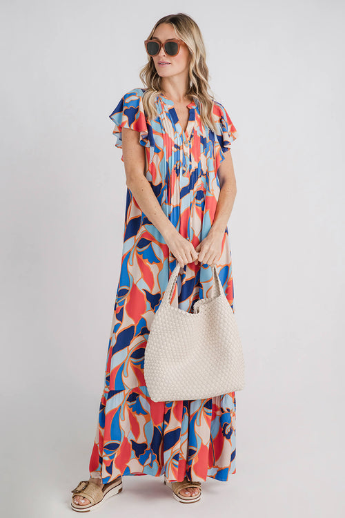 Easel Geometric Print Challs Maxi Dress – Social Threads