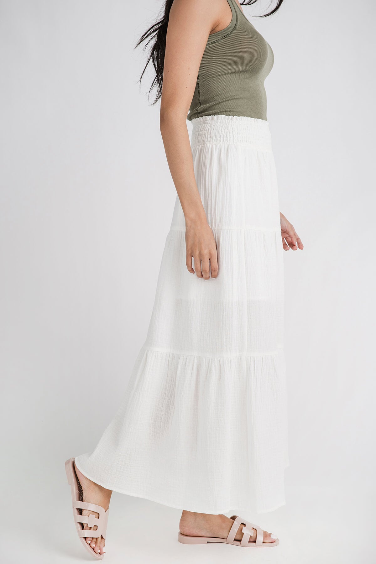 Convertible tiered maxi skirt sales