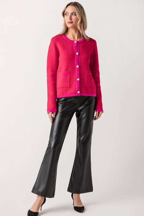 Olivaceous Flare Faux Leather Pants