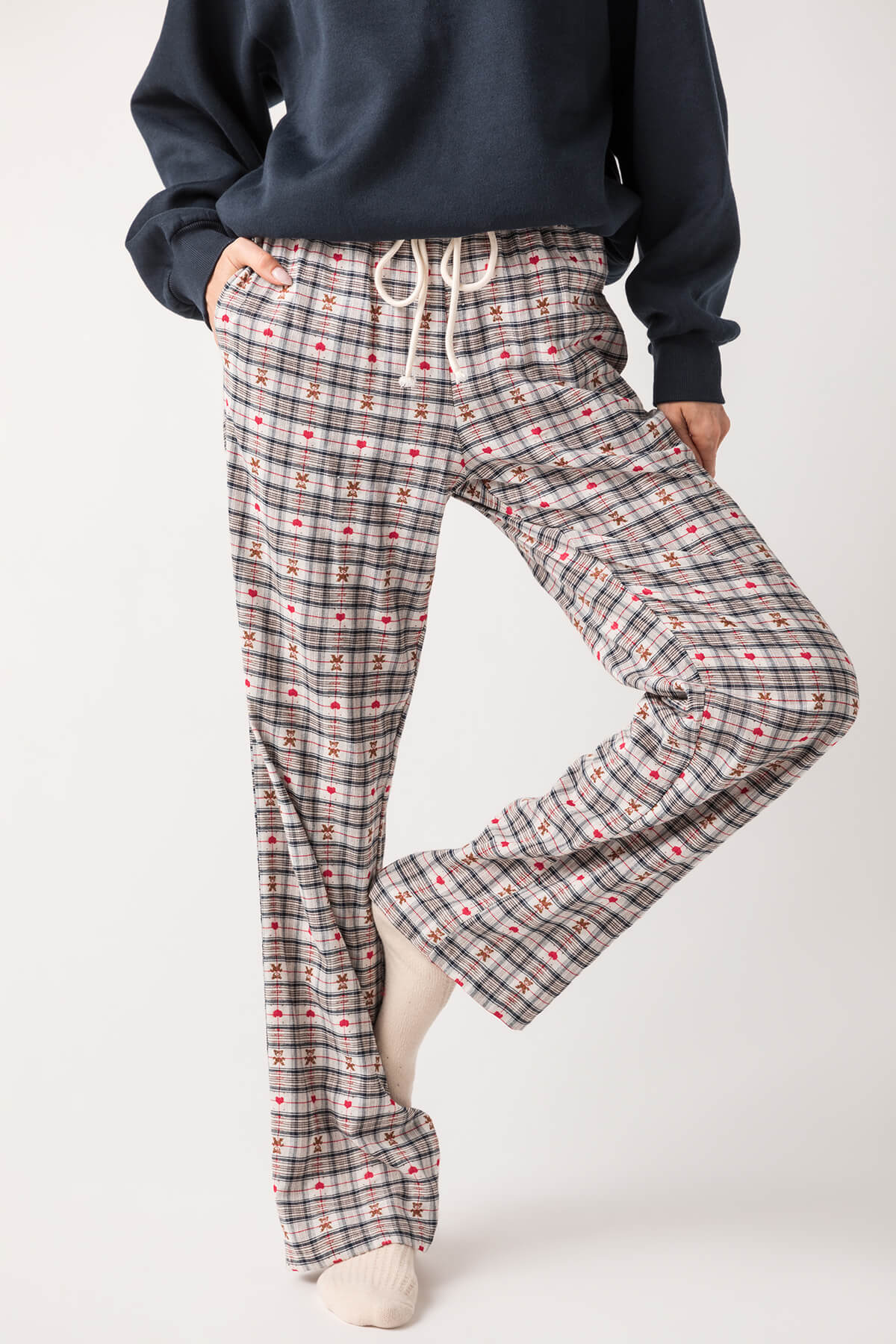 Things Between Gingham Drawstring Pants