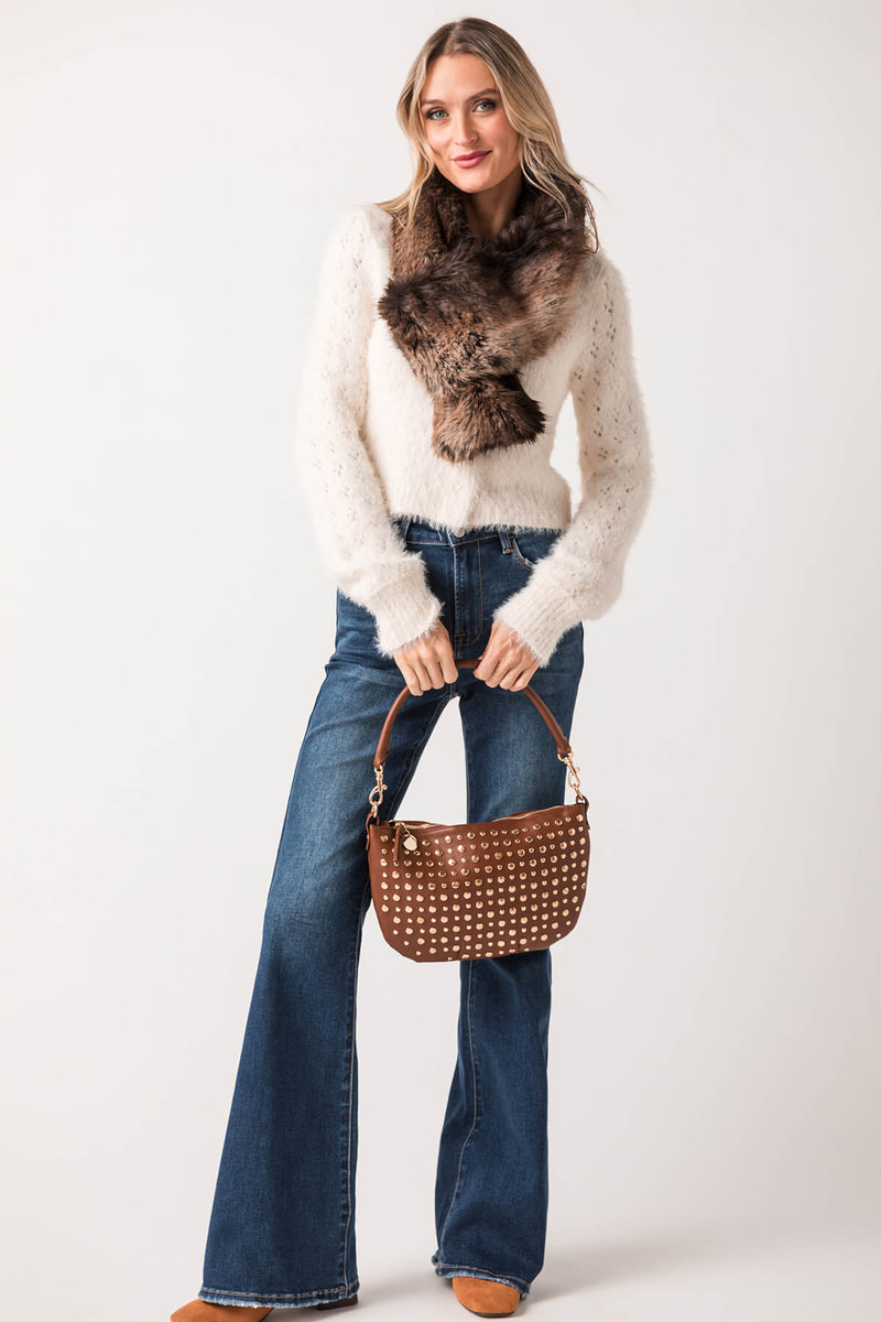 Look by M Faux Fur Stole Scarf