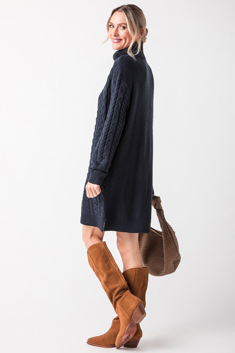 RD Style Atlacoya Long Sleeve Turtleneck Dress