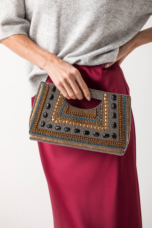 America & Beyond Jeweled Pharaoh Clutch