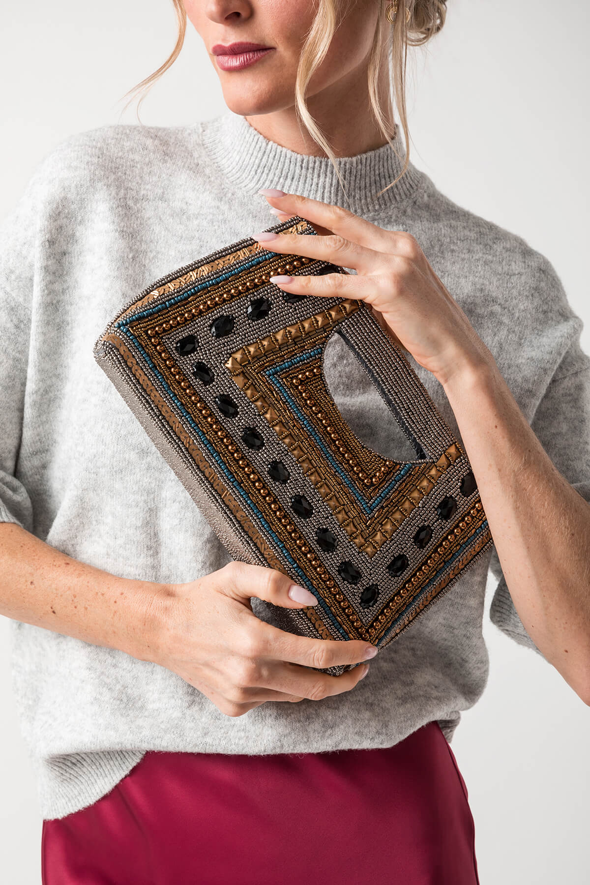 America & Beyond Jeweled Pharaoh Clutch