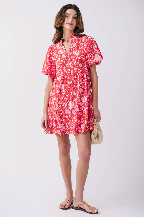 THML Puff Sleeve Floral Dress