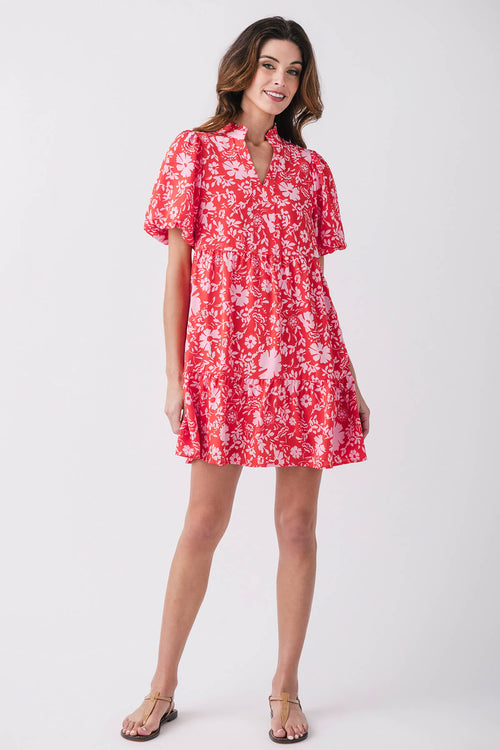 THML Puff Sleeve Floral Dress