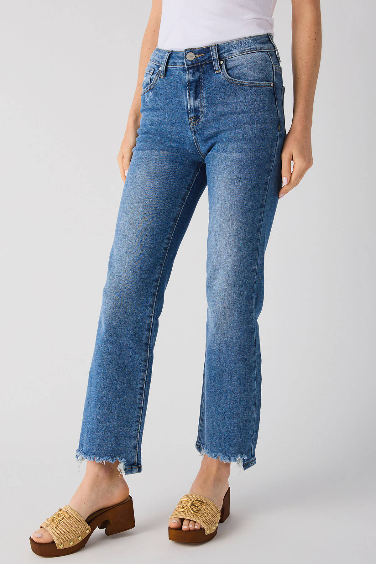 Women's step sale hem jeans