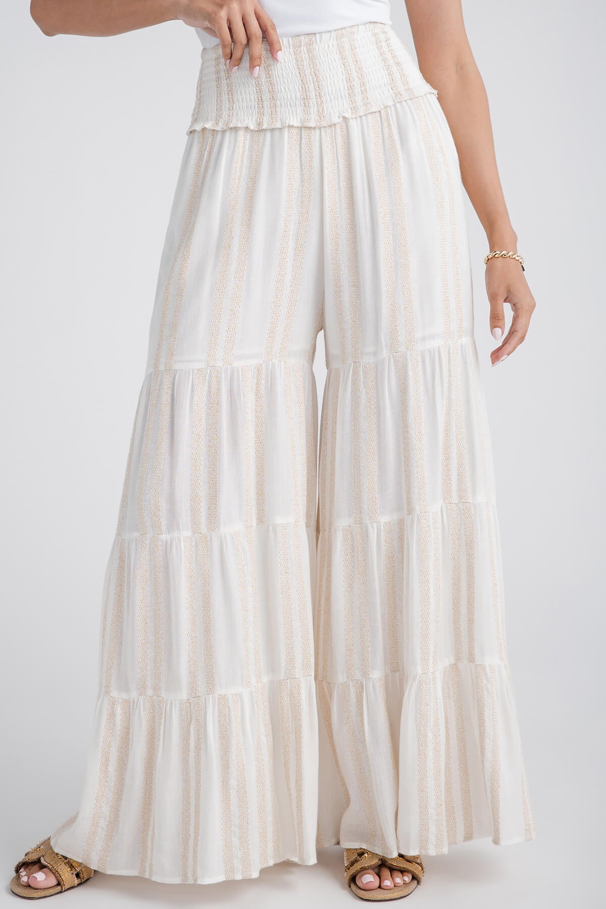 Surf Gypsy Metallic Wideleg Beach Pants