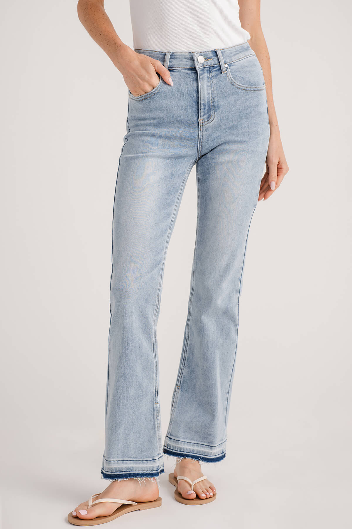 NWT Hudson Holly High Rise top Straight Leg Distressed Jeans Frayed Hem 31 $195