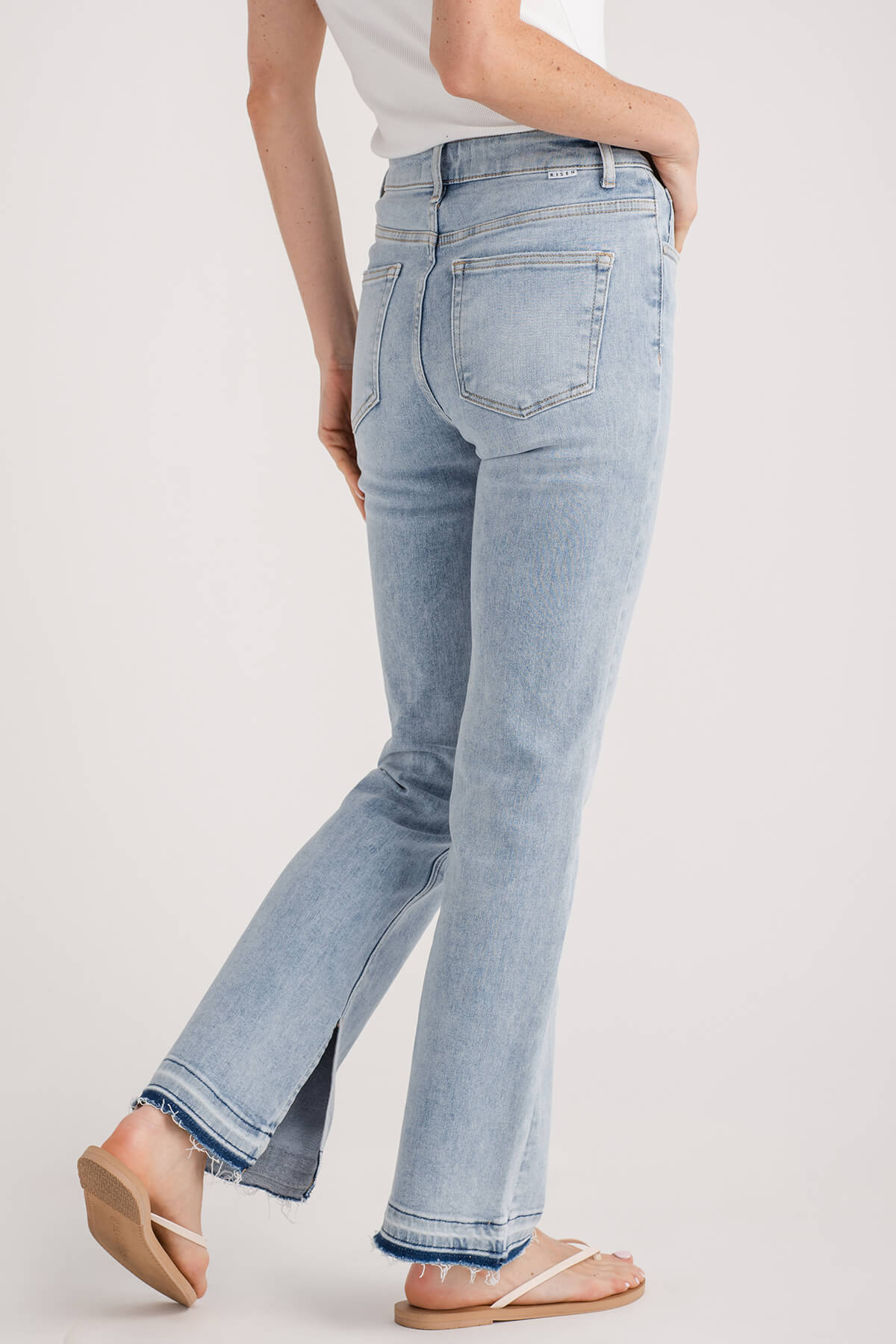 Risen Holly High Rise Straightleg Exposed Hem Jeans