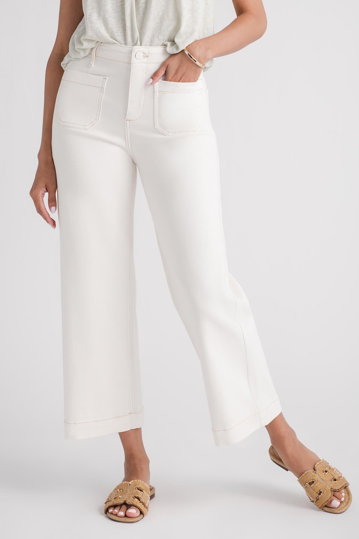 Risen Amelia Cropped Patch Pocket Jeans