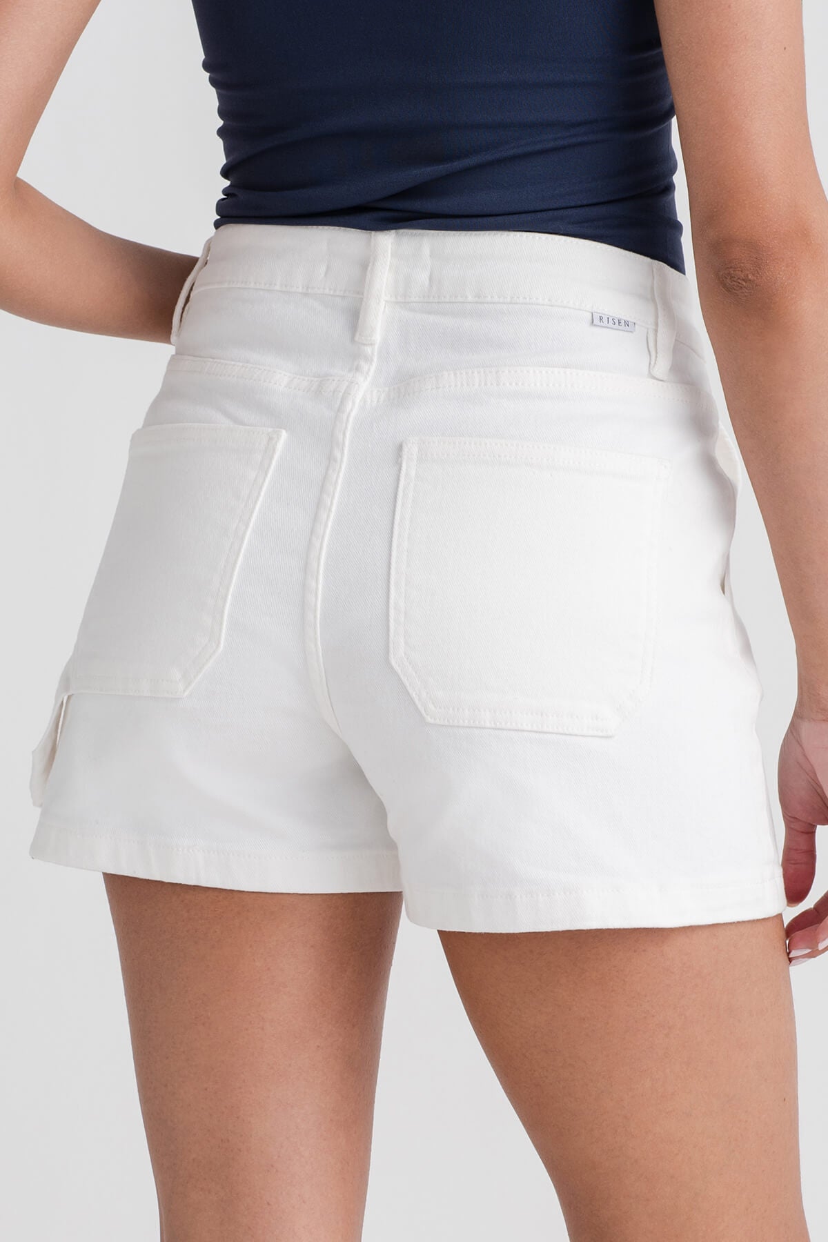 White utility shorts top