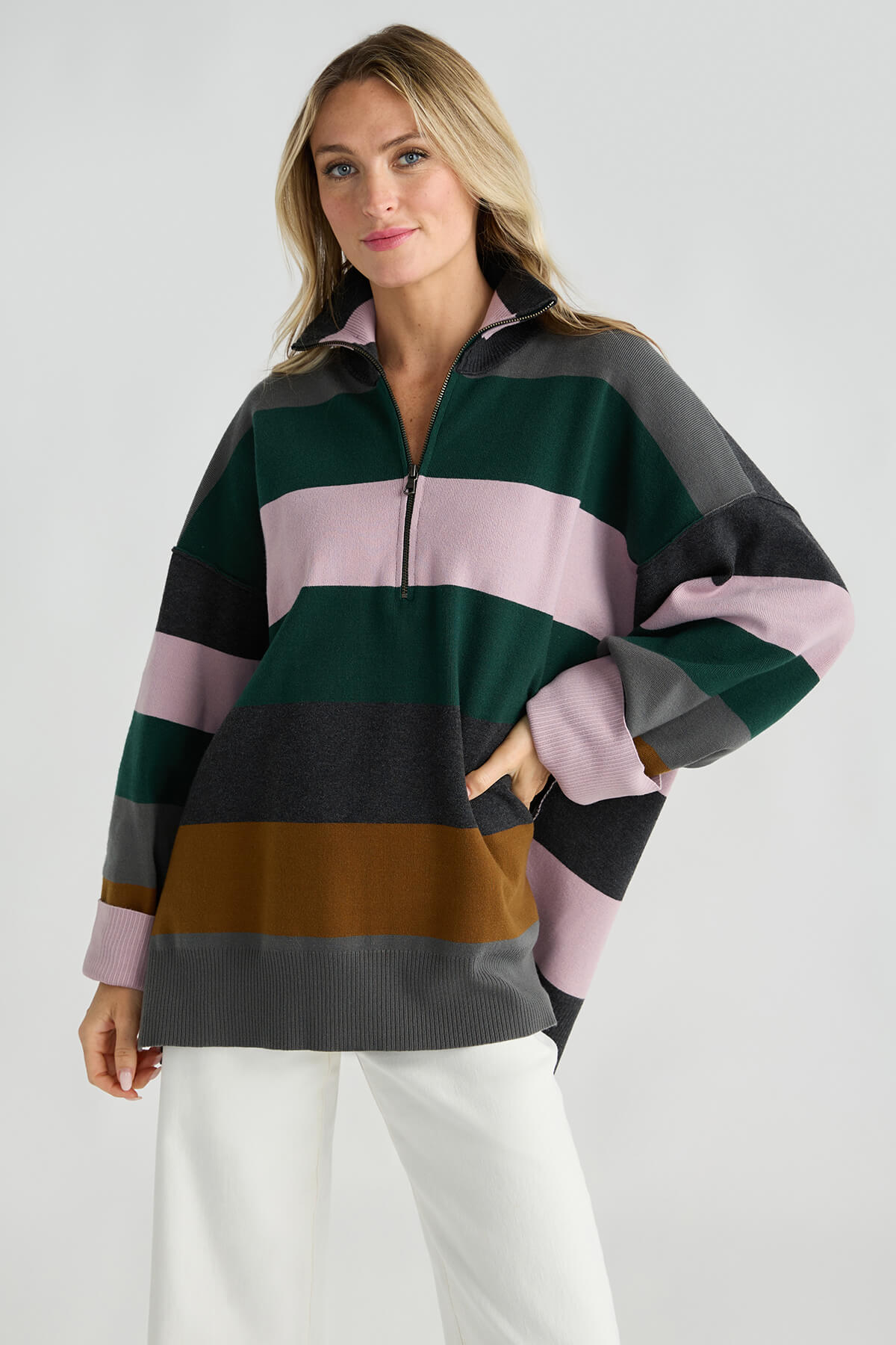 Free people just my stripe pullover sale