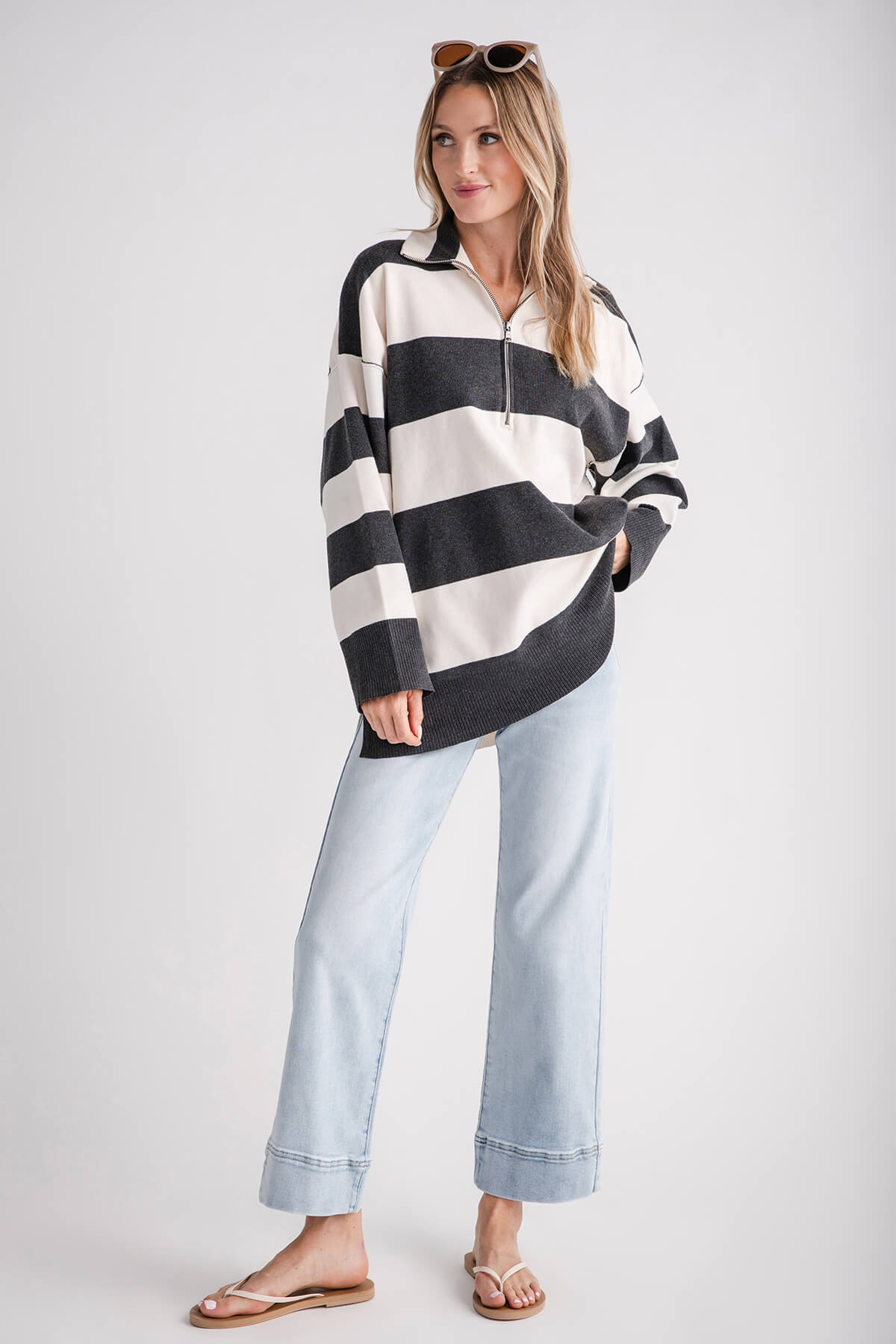 Free People Coastal Stripe Pullover Social Threads