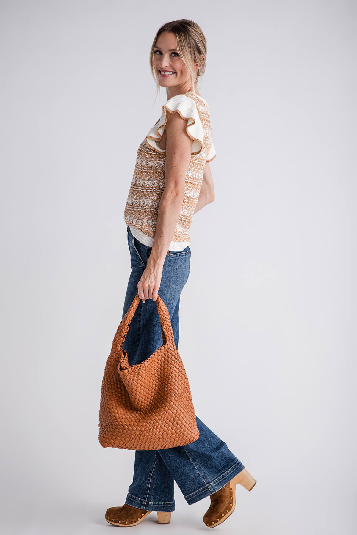 Woven Vegan Slouchy Hobo w/insert