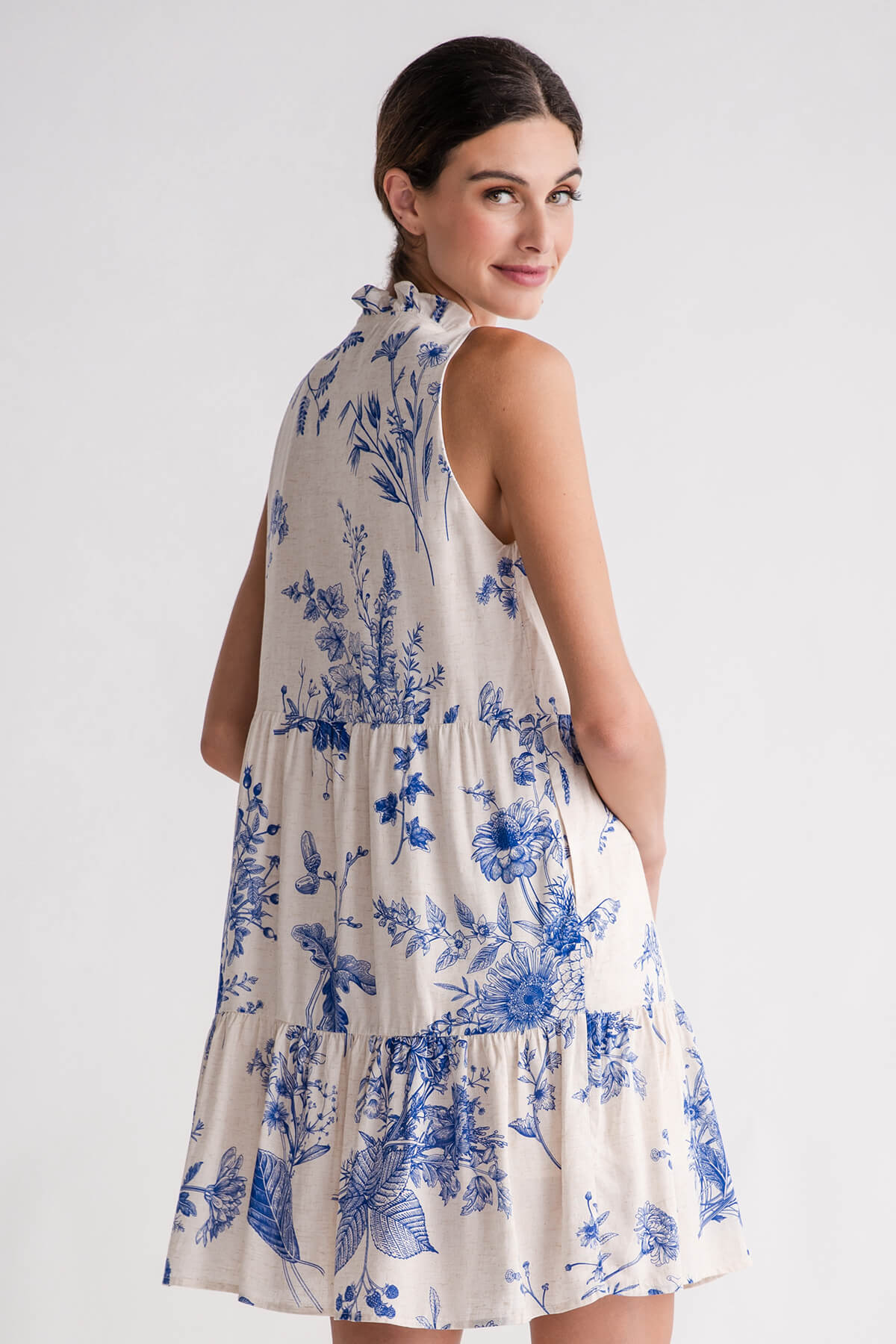 THML Printed Tiered Dress