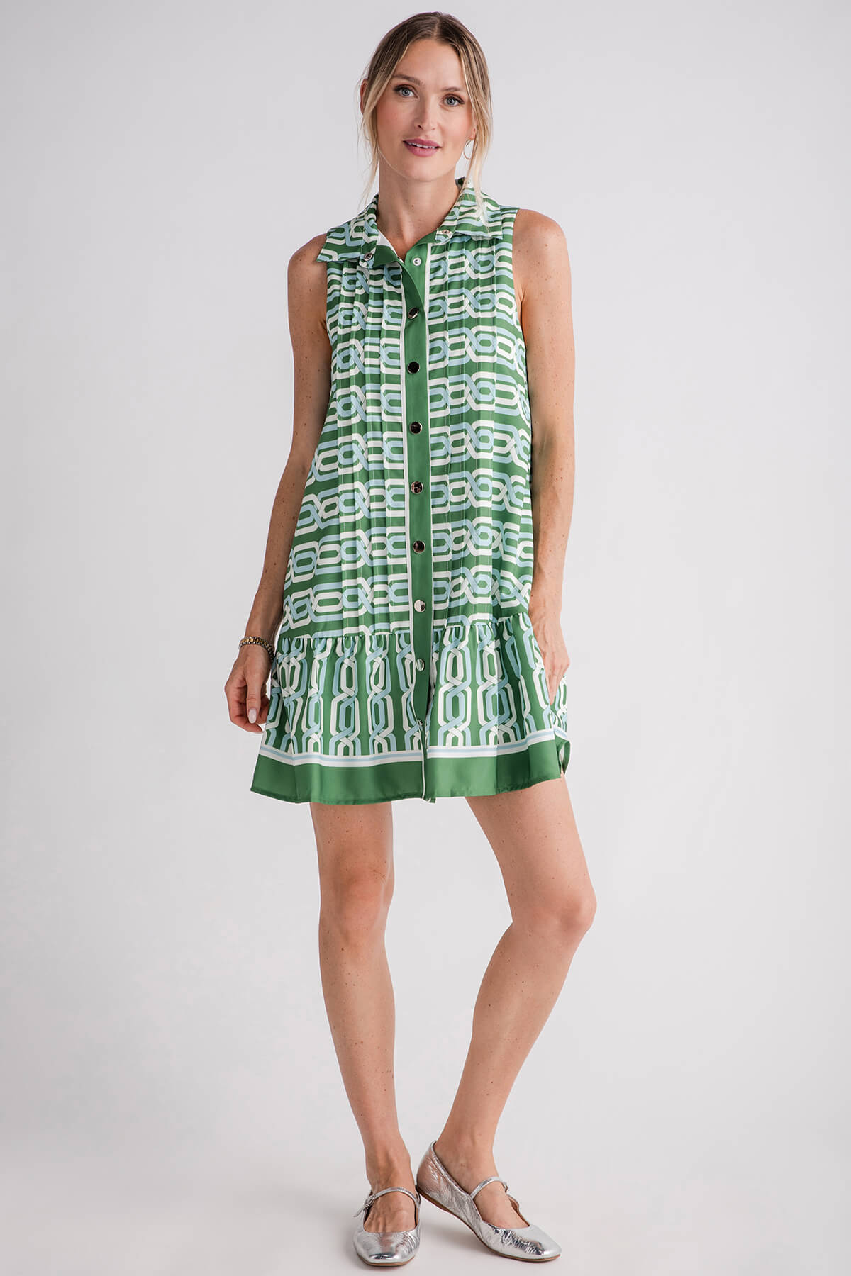 THML Sleeveless Printed Dress