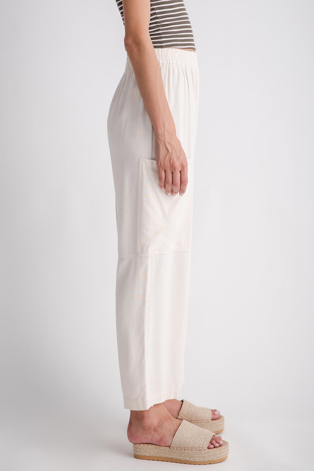 So Me Textured Slouchy Wide Leg Pants