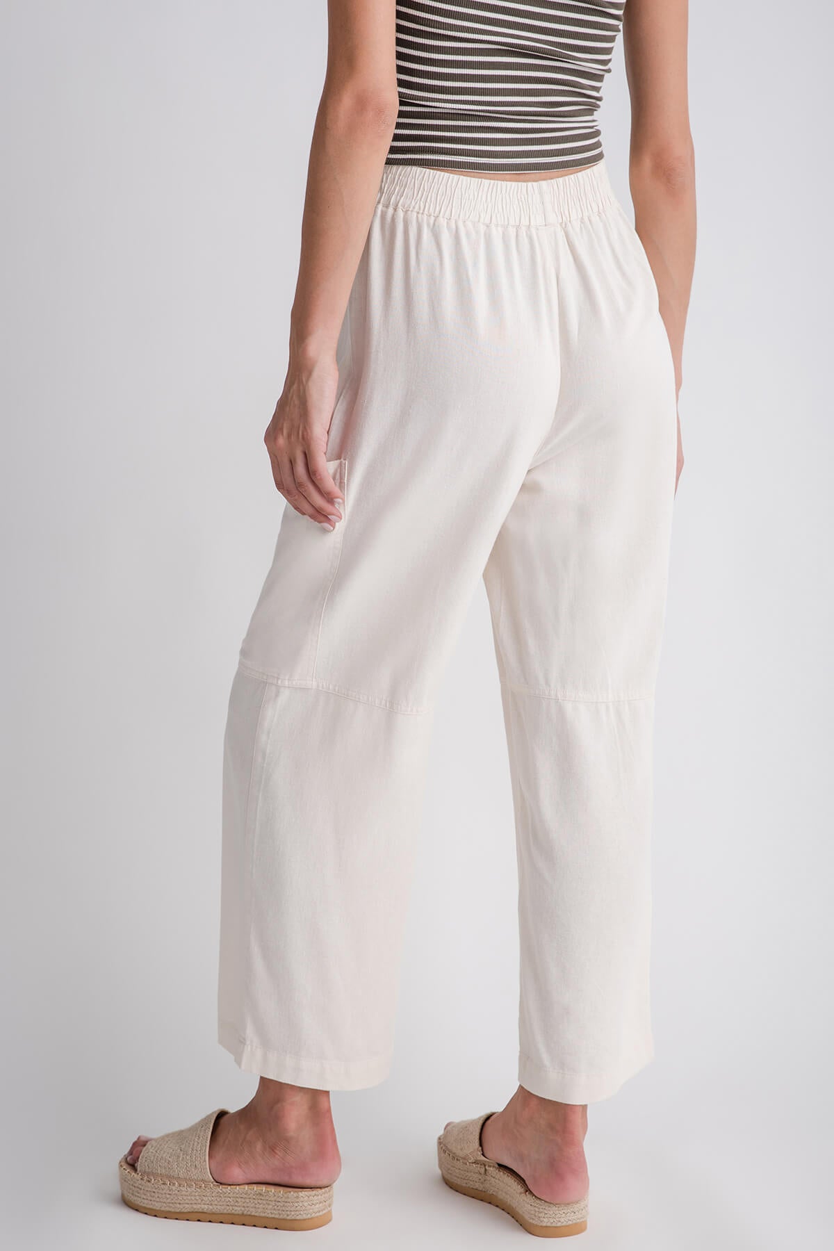 So Me Textured Slouchy Wide Leg Pants