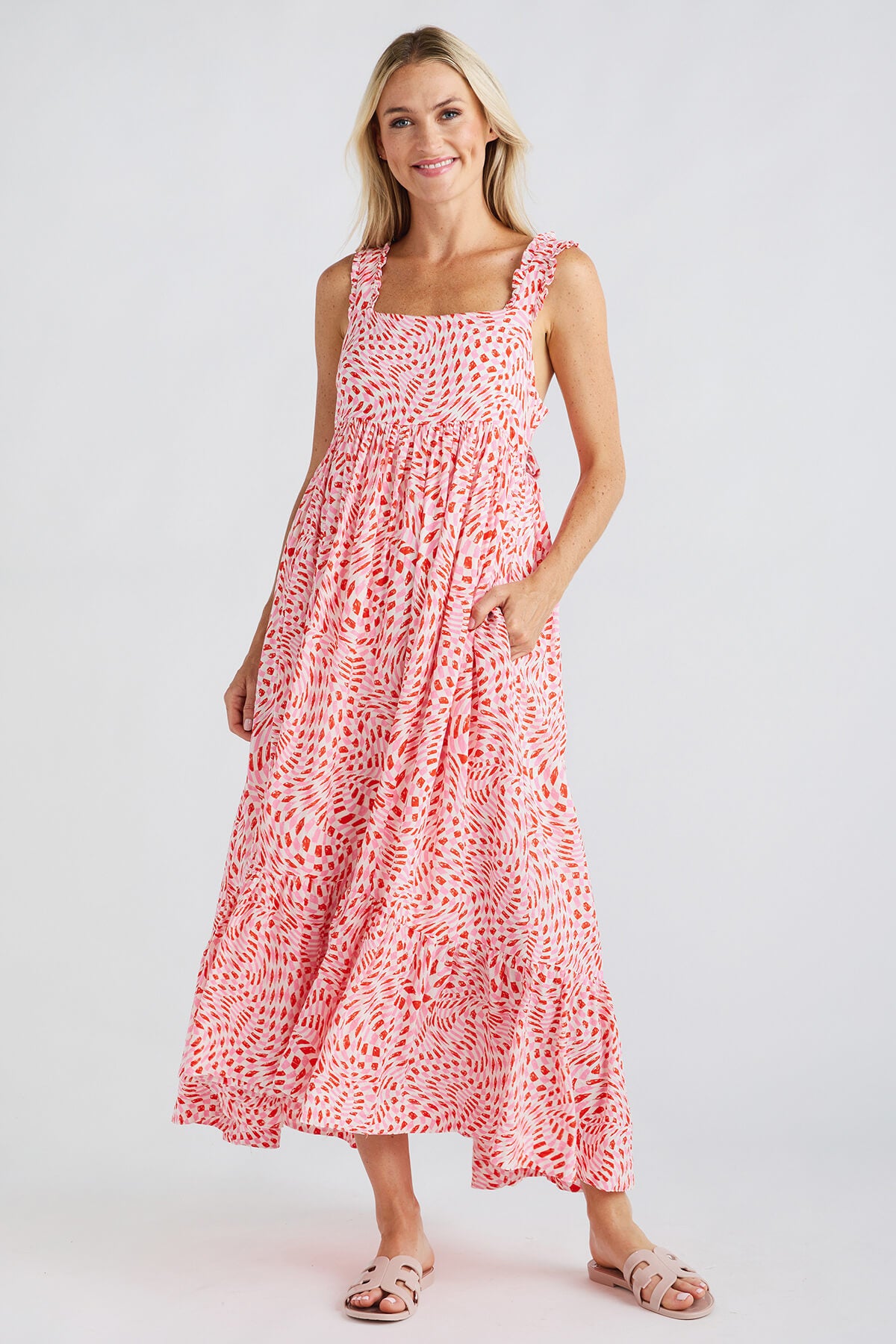 Fate Abstract Print Maxi Dress – Social Threads