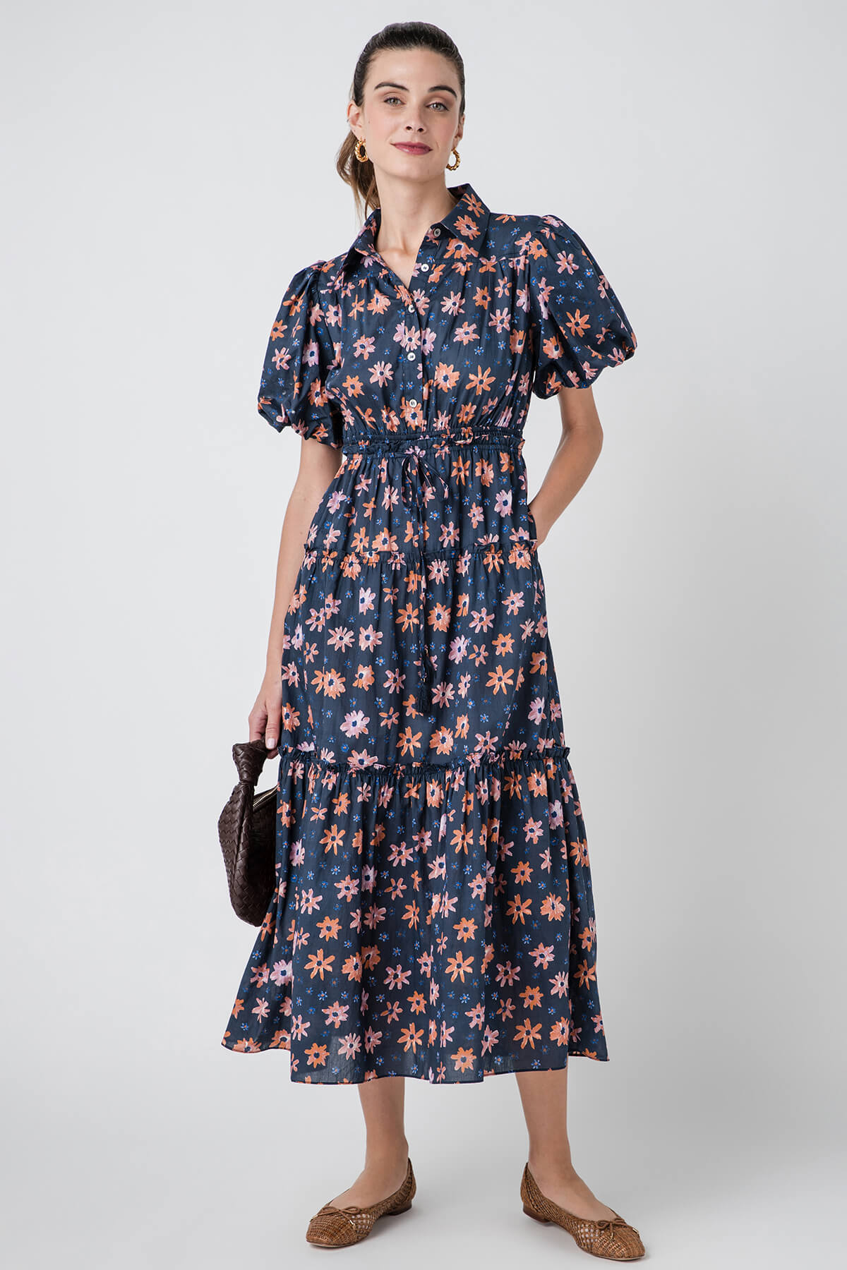 Pinch Floral Print Tiered Maxi Dress