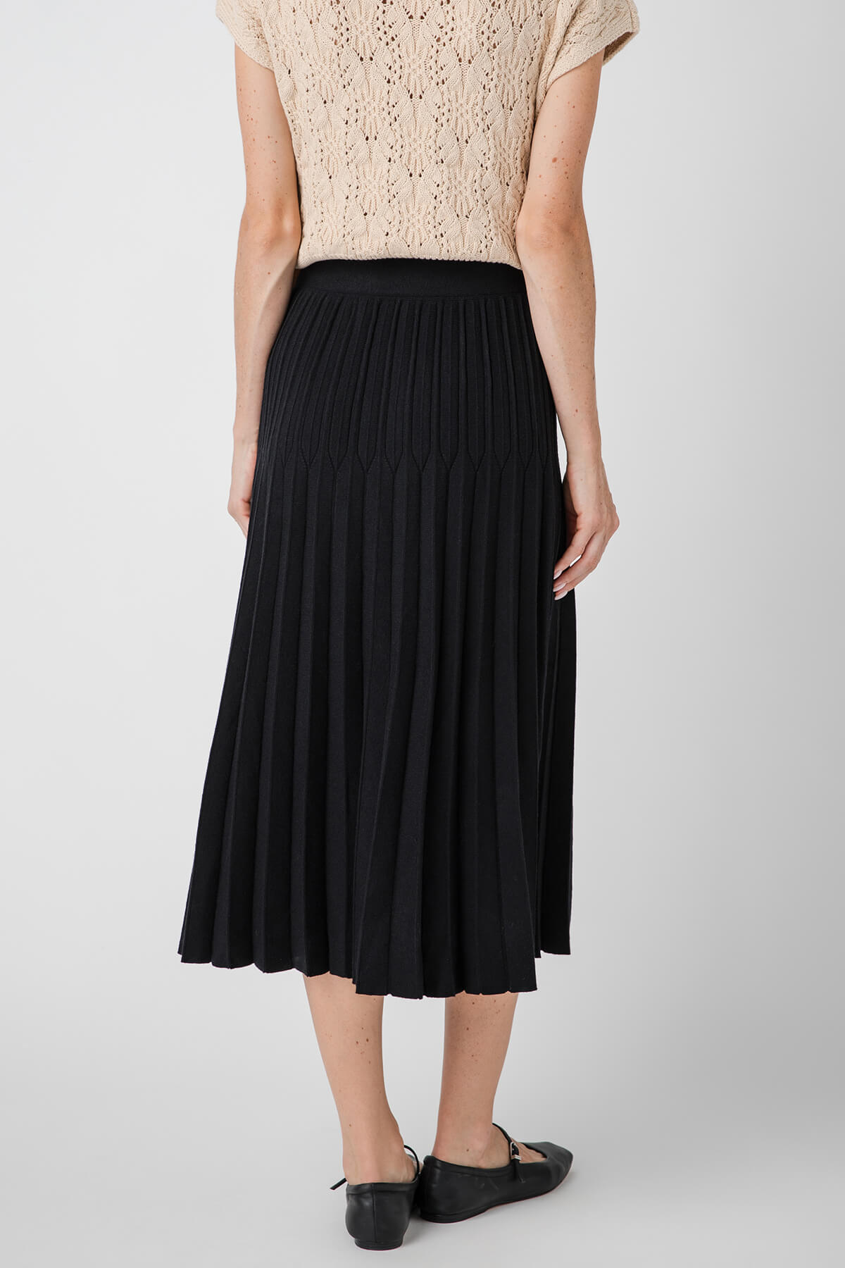 Molly Bracken Pleated Knit Skirt