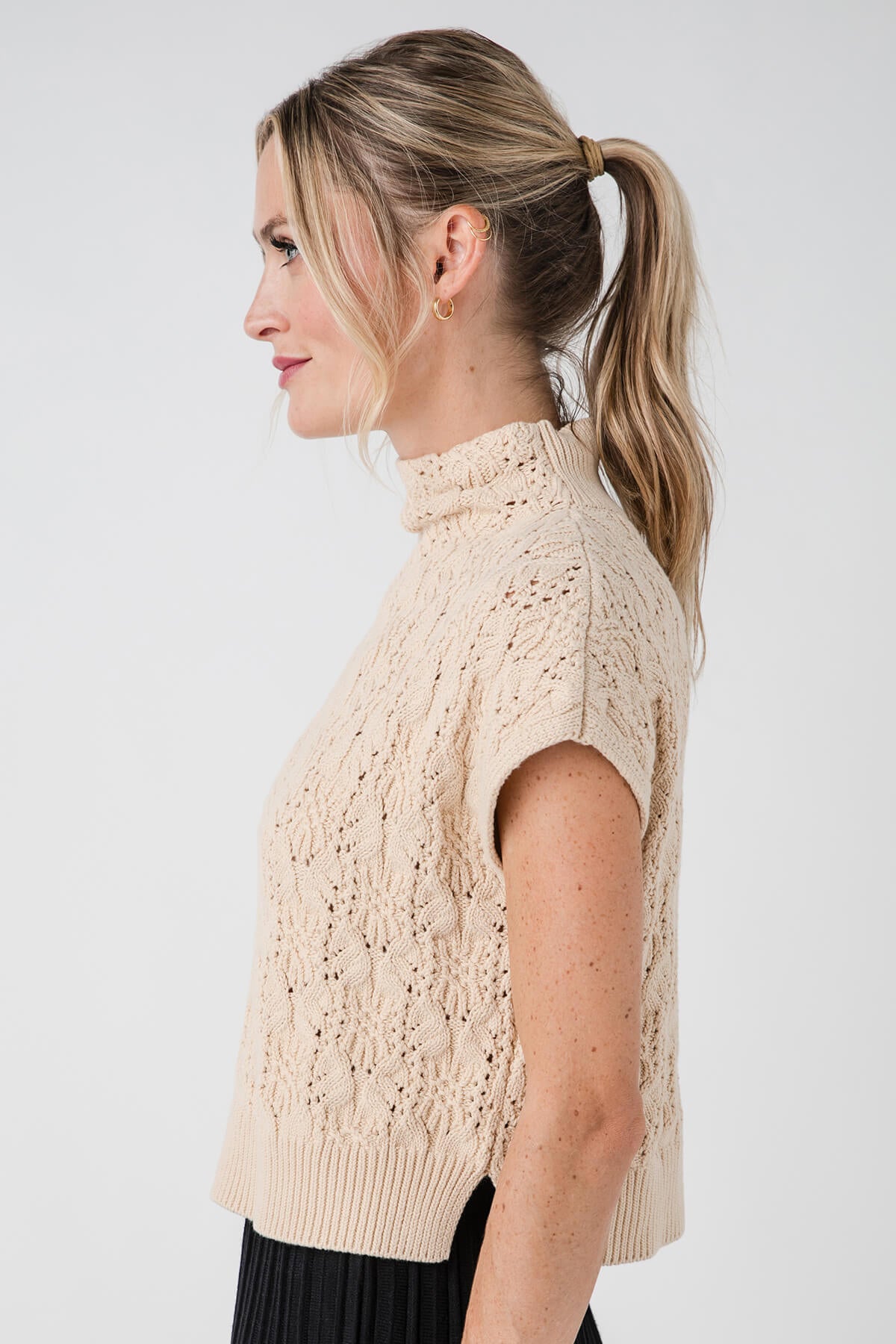 Free People Vickie Mock Neck Sweater Social Threads