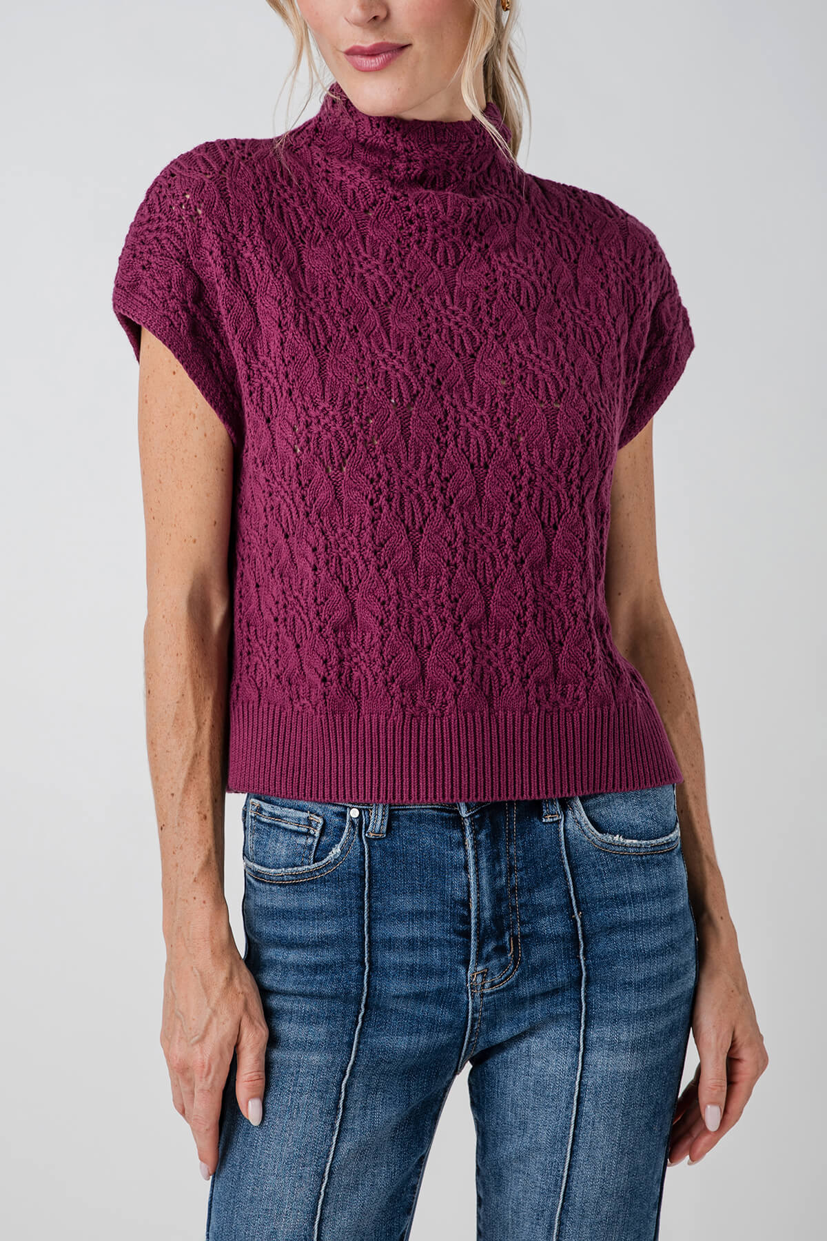 Free People Vickie Mock Neck Sweater