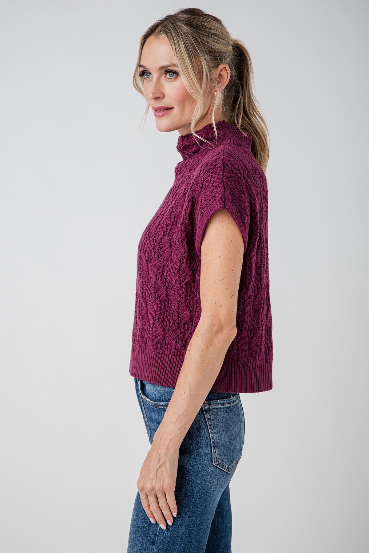 Free People Vickie Mock Neck Sweater