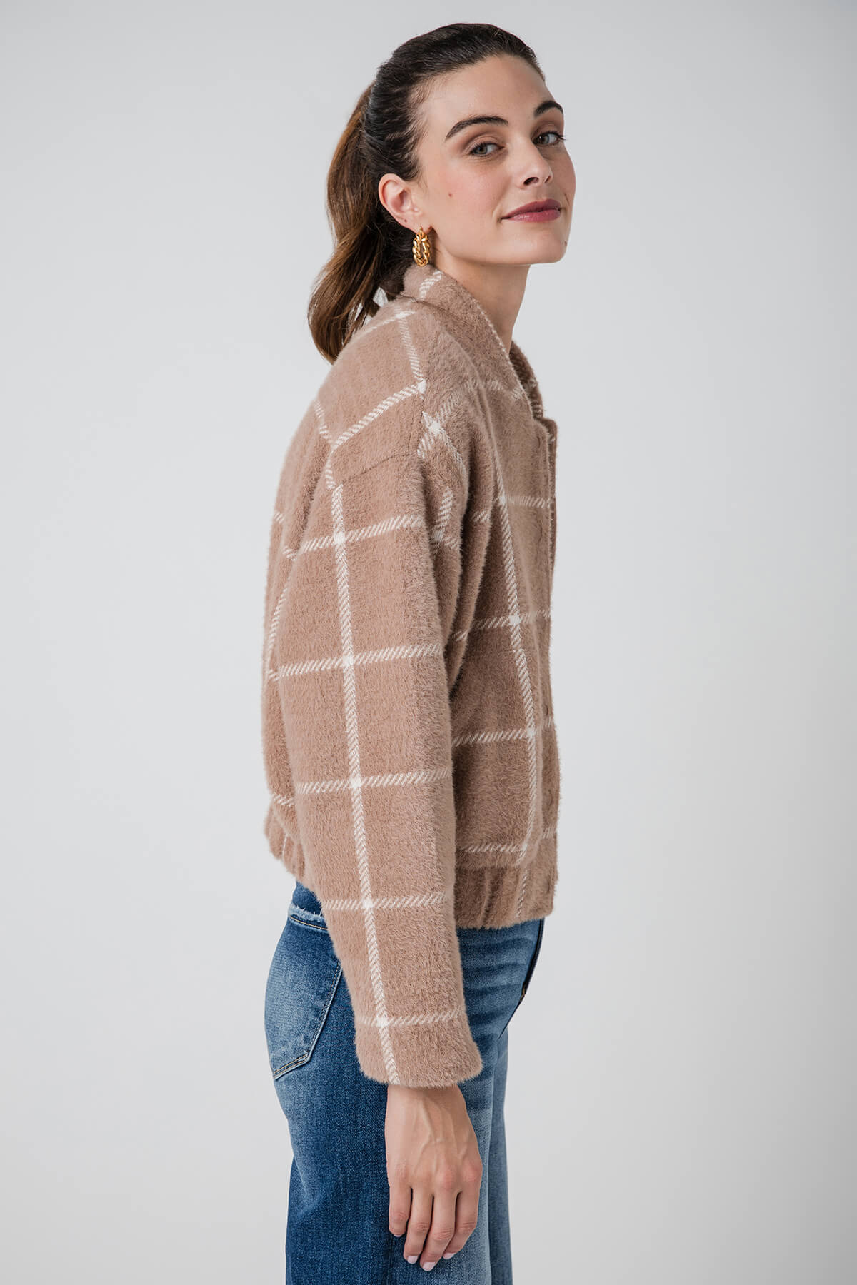 Z Supply Lex Plaid Bomber Jacket