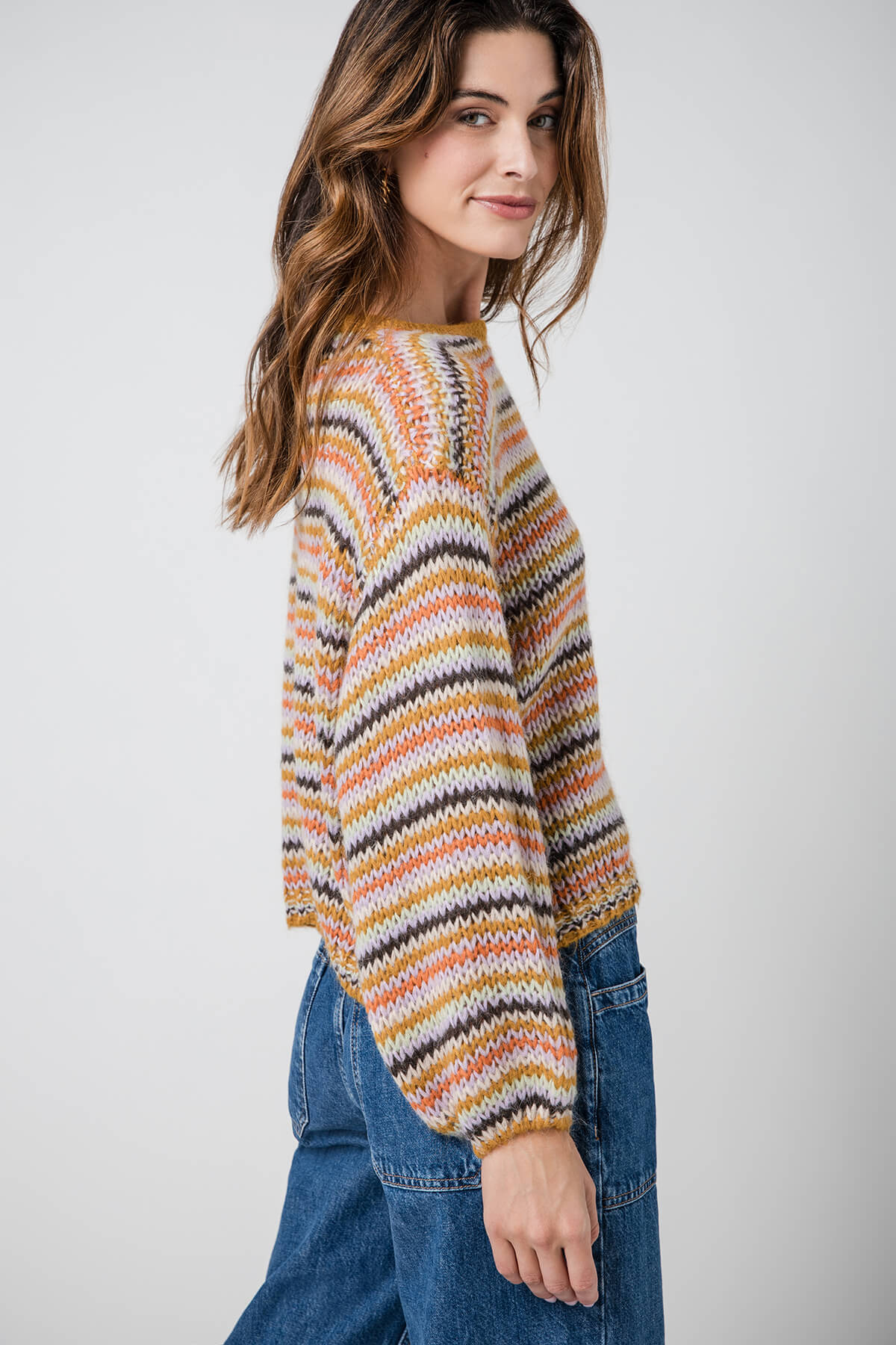 Pinch Striped Knit Pullover