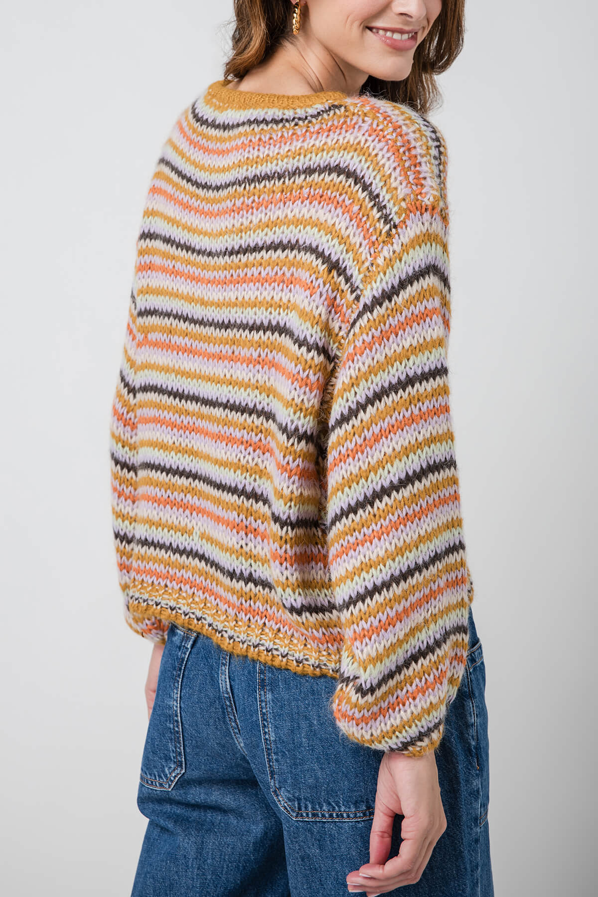 Pinch Striped Knit Pullover