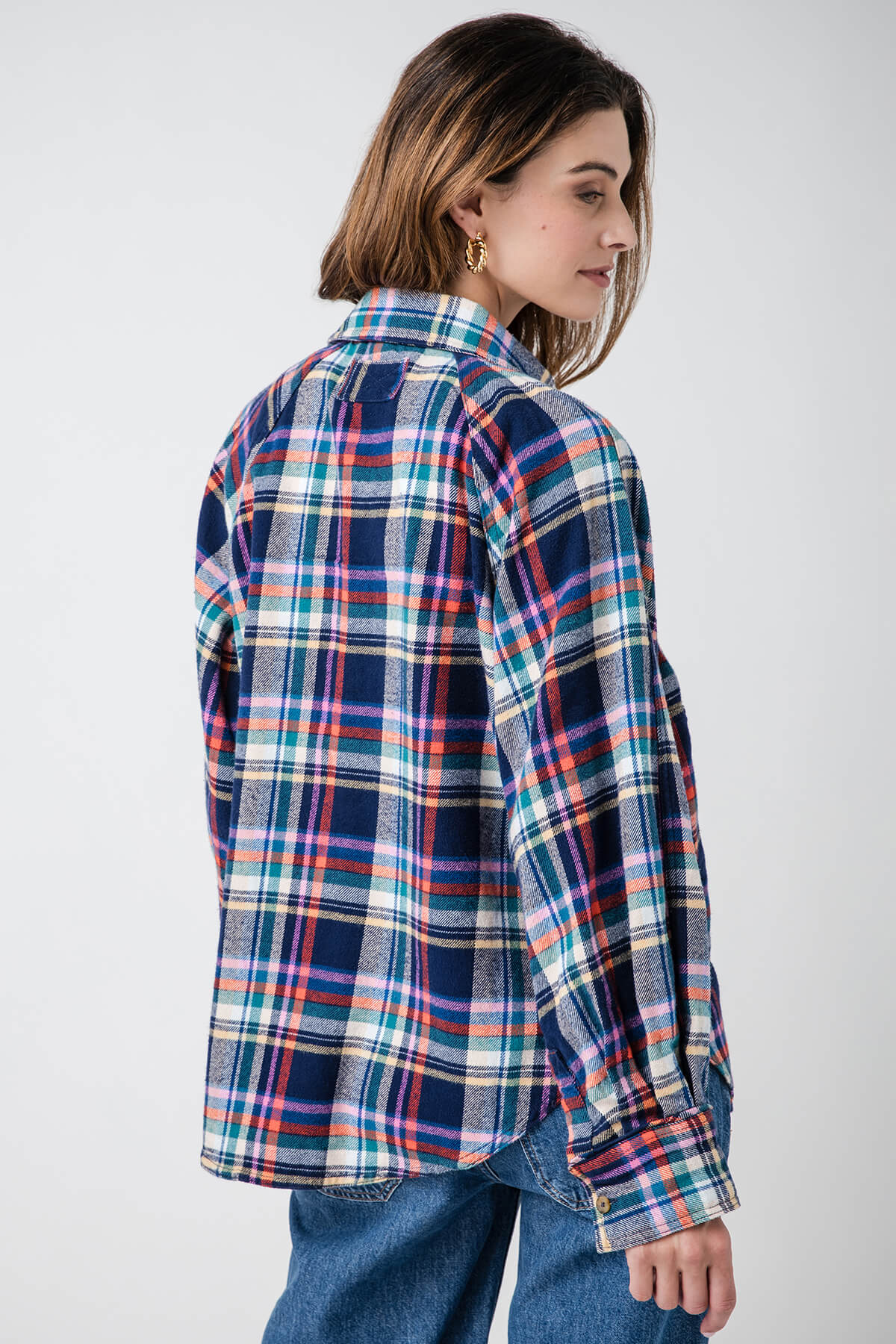 Free People Girl Meets Boy Plaid Shirt