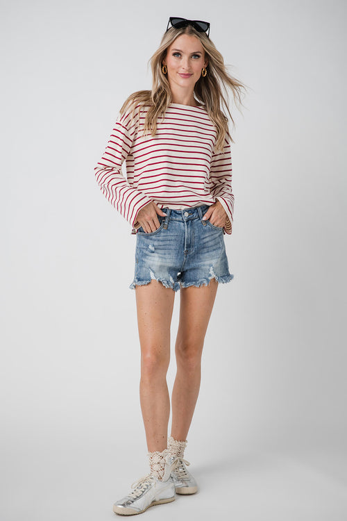 Miou Muse Striped Long Sleeve Top