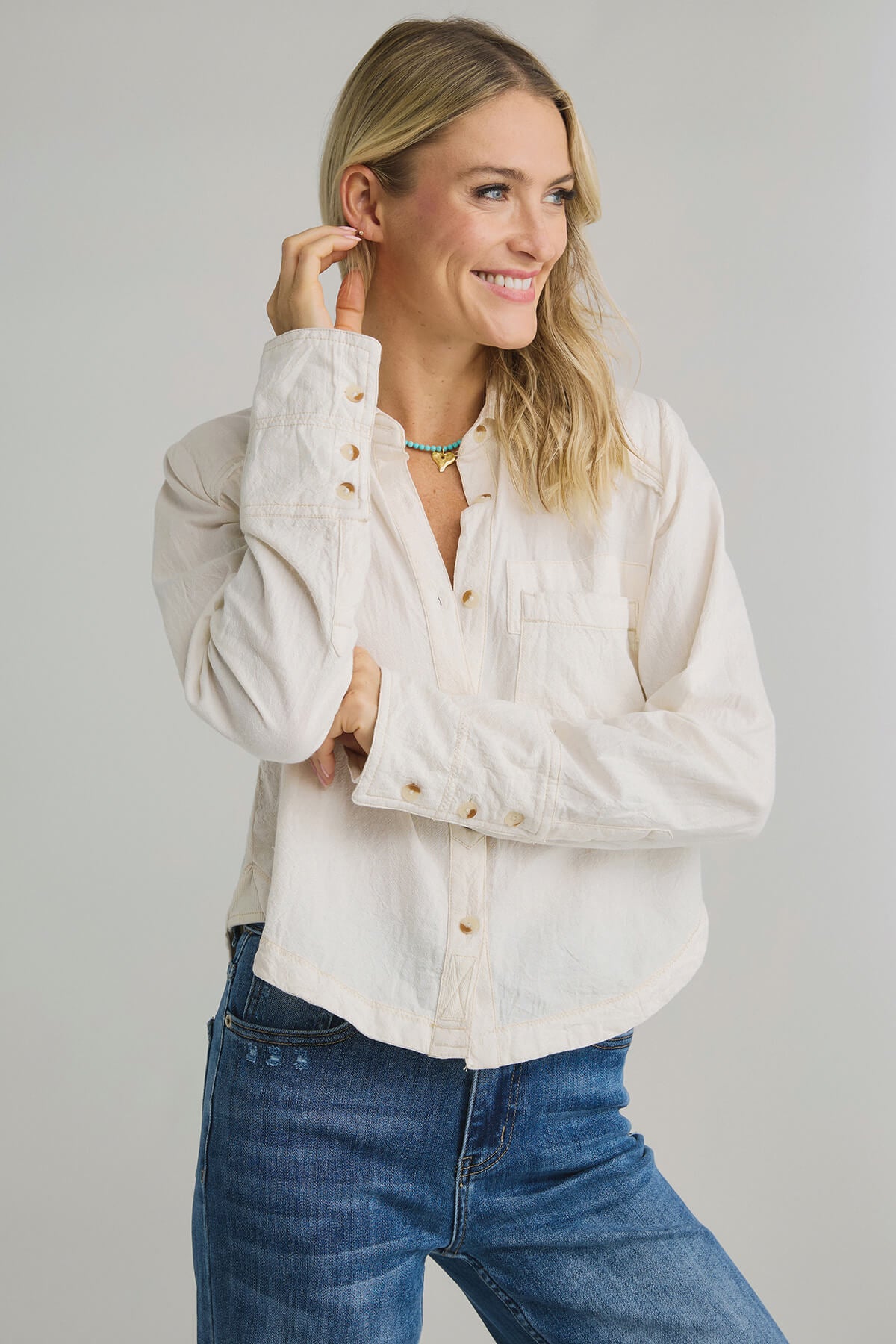 Free People Classic Oxford Top – Social Threads