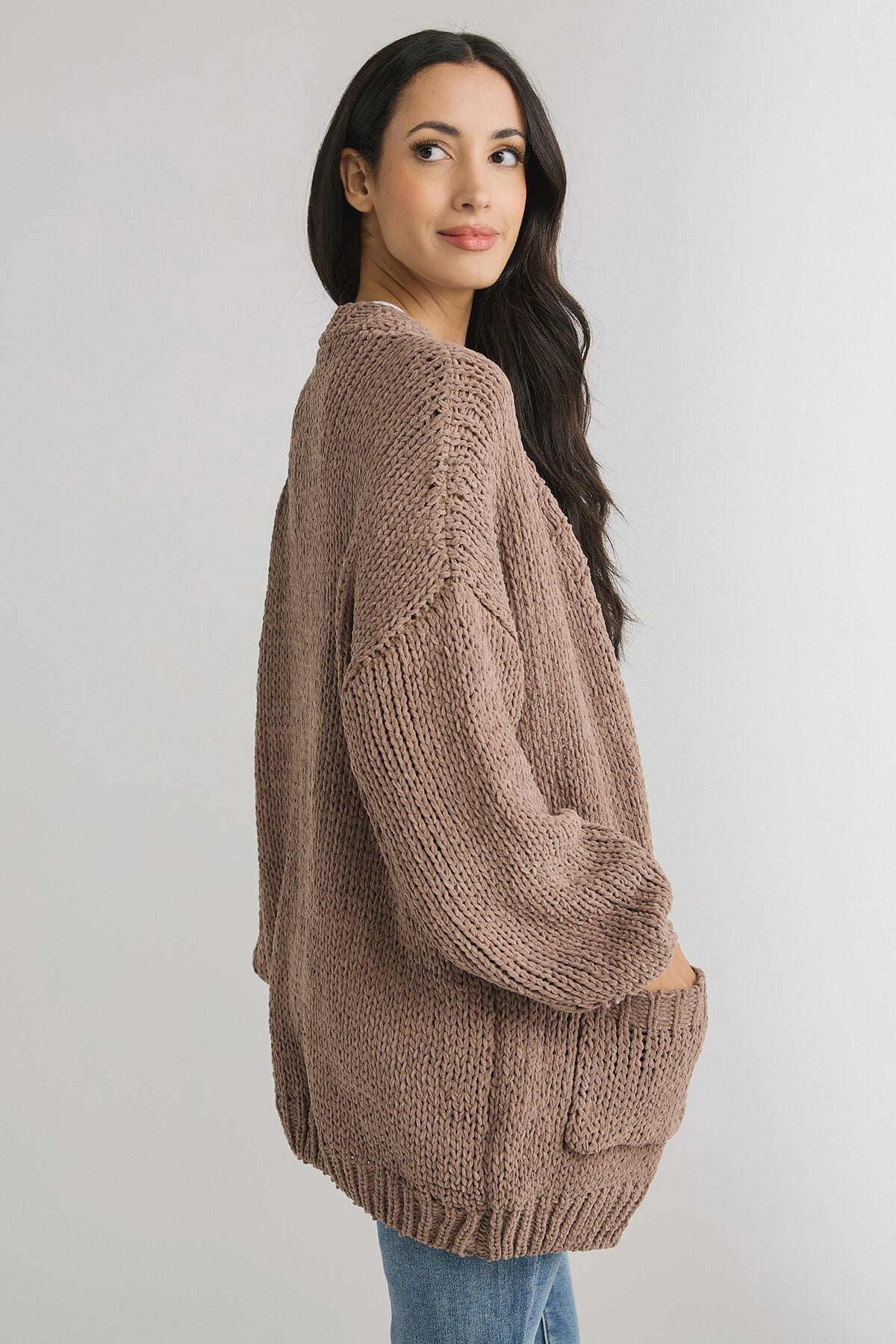 Chenille Knit Cardigan-