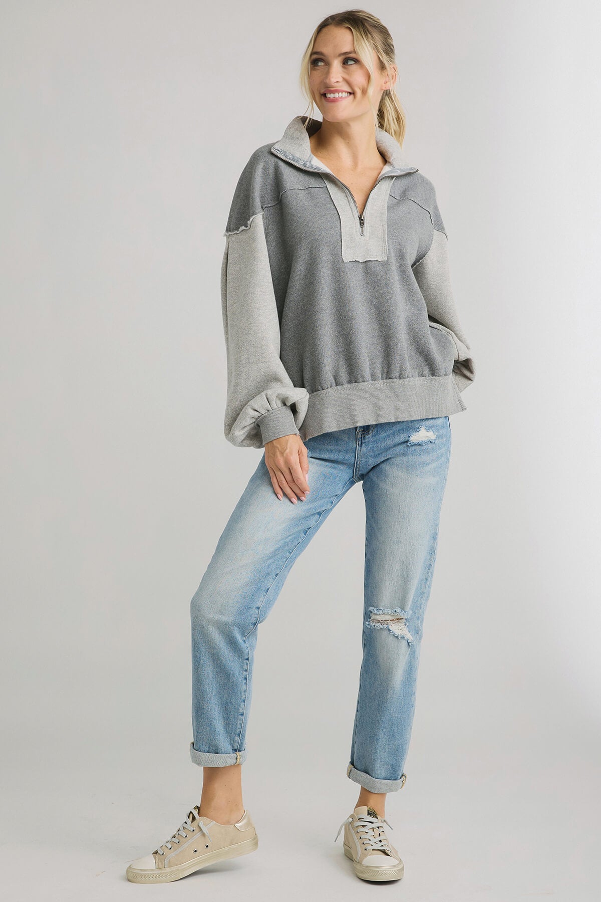 Boyfriend jeans and hoodie new arrivals